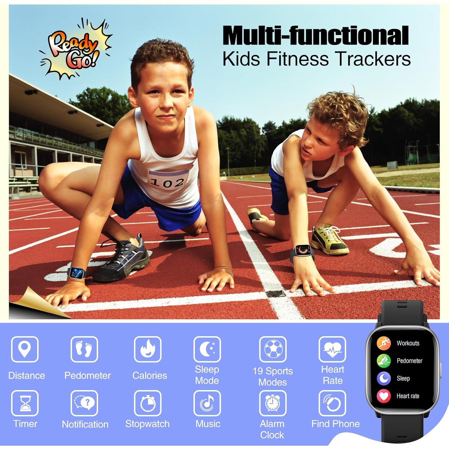 Reloj Inteligente para Niños Meoonley IP68 Impermeable 19 Modos