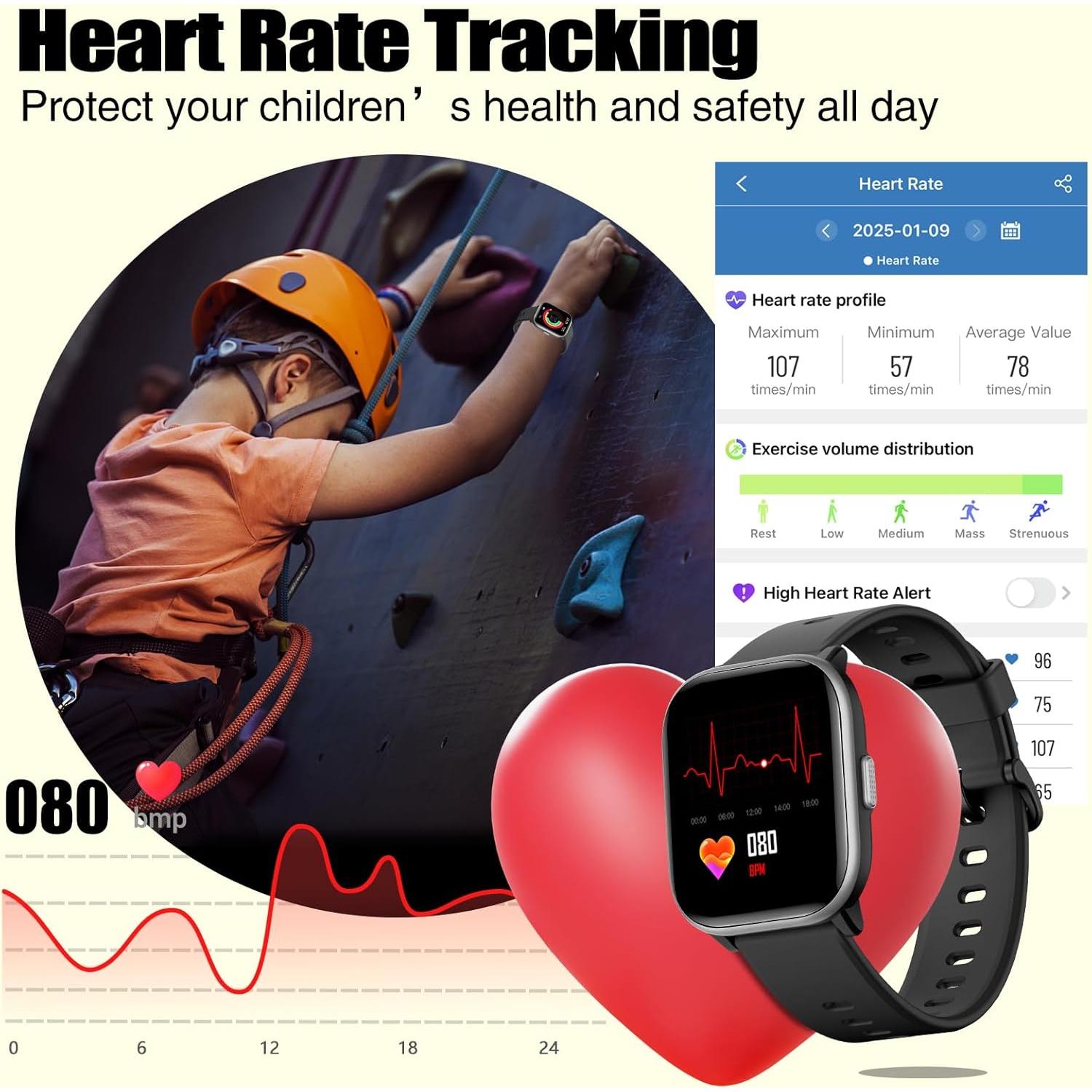 Reloj Inteligente para Niños Meoonley IP68 Impermeable 19 Modos