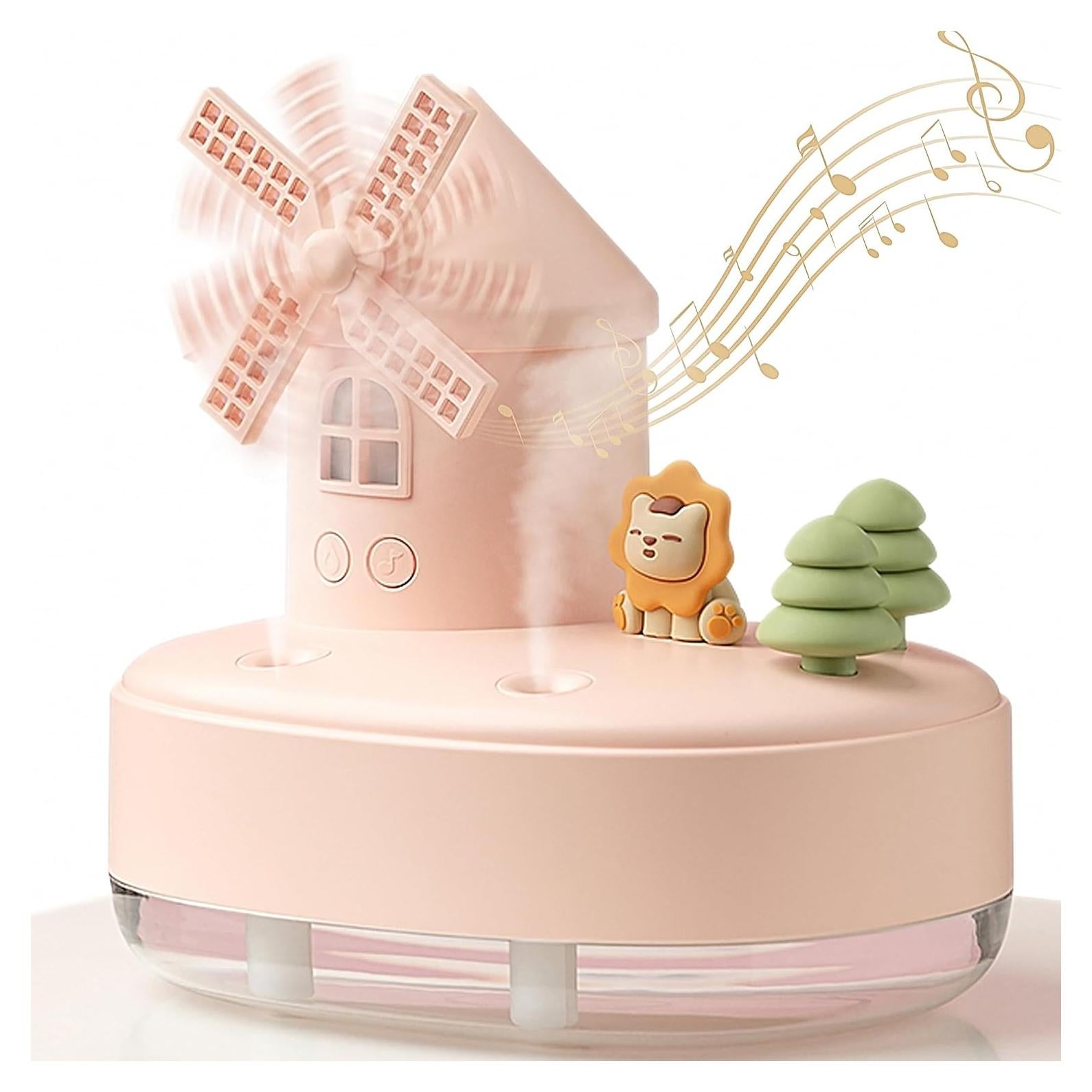 Humidificador Ultrasónico Fuliying H-007 Rosa con Luz Nocturna