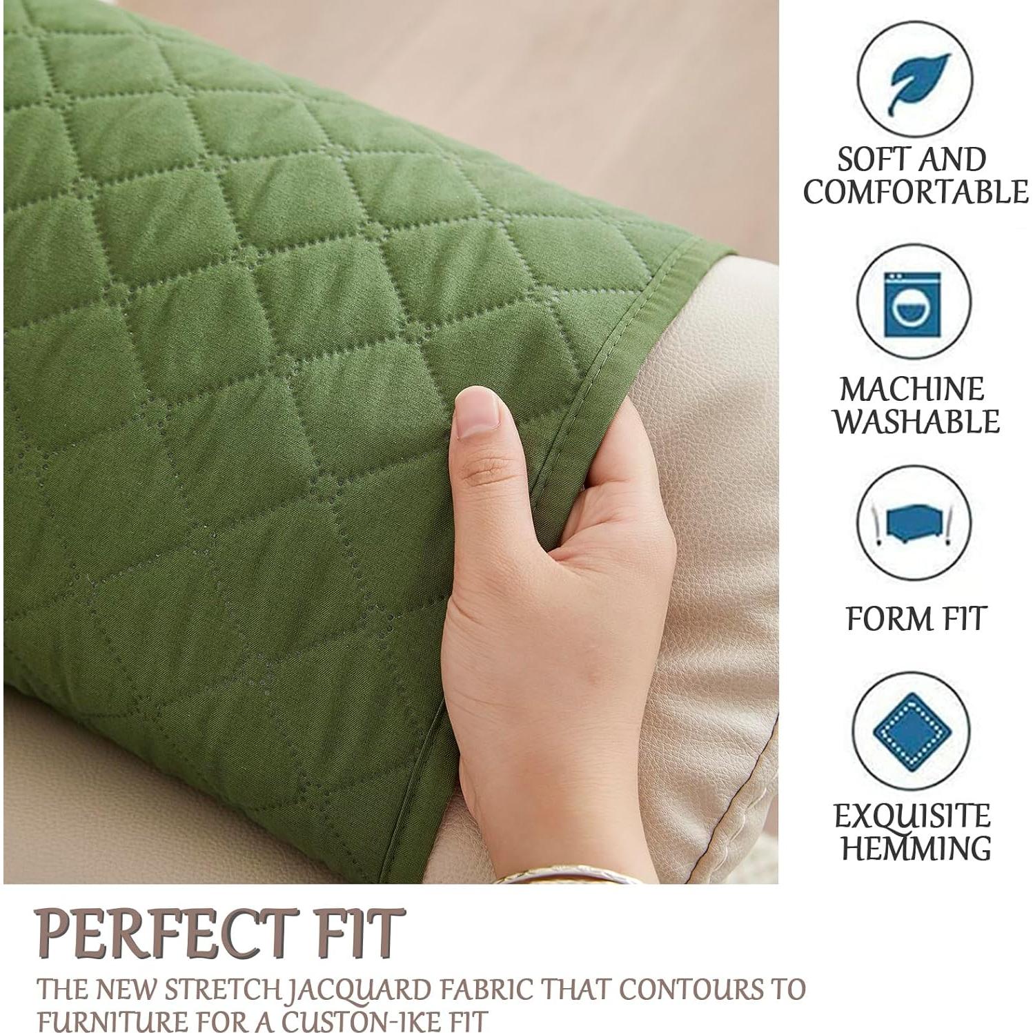 Funda de reposabrazos y reposacabezas NNSMUN 3 piezas Verde