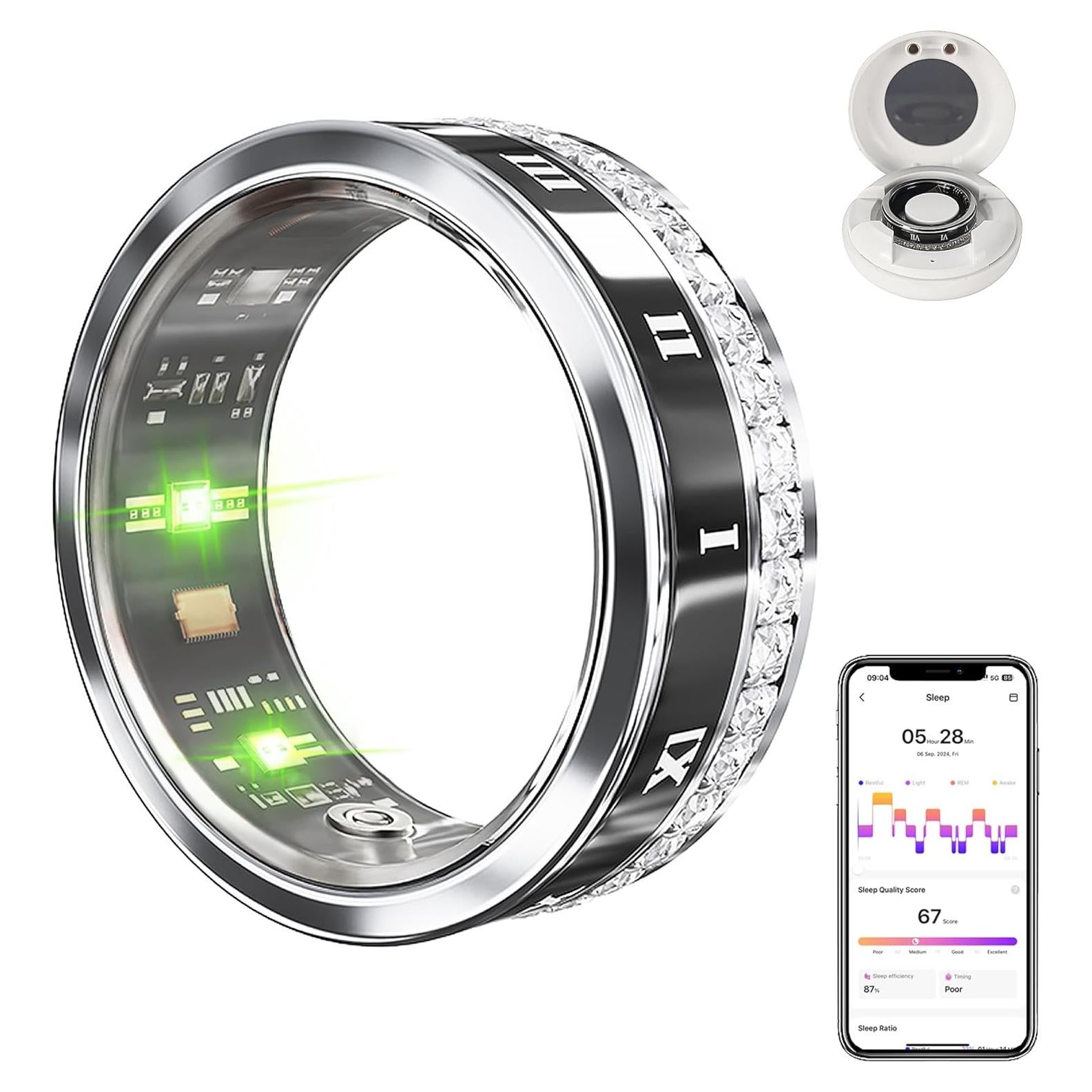 Anillo Inteligente GANSI para Fitness y Salud | IP68 | Tamaño 8