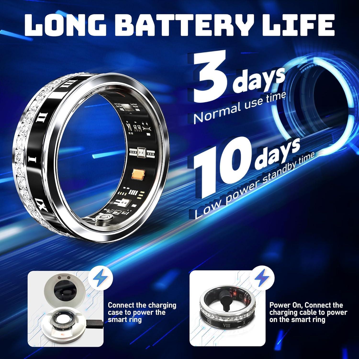 Anillo Inteligente GANSI para Fitness y Salud | IP68 | Tamaño 8