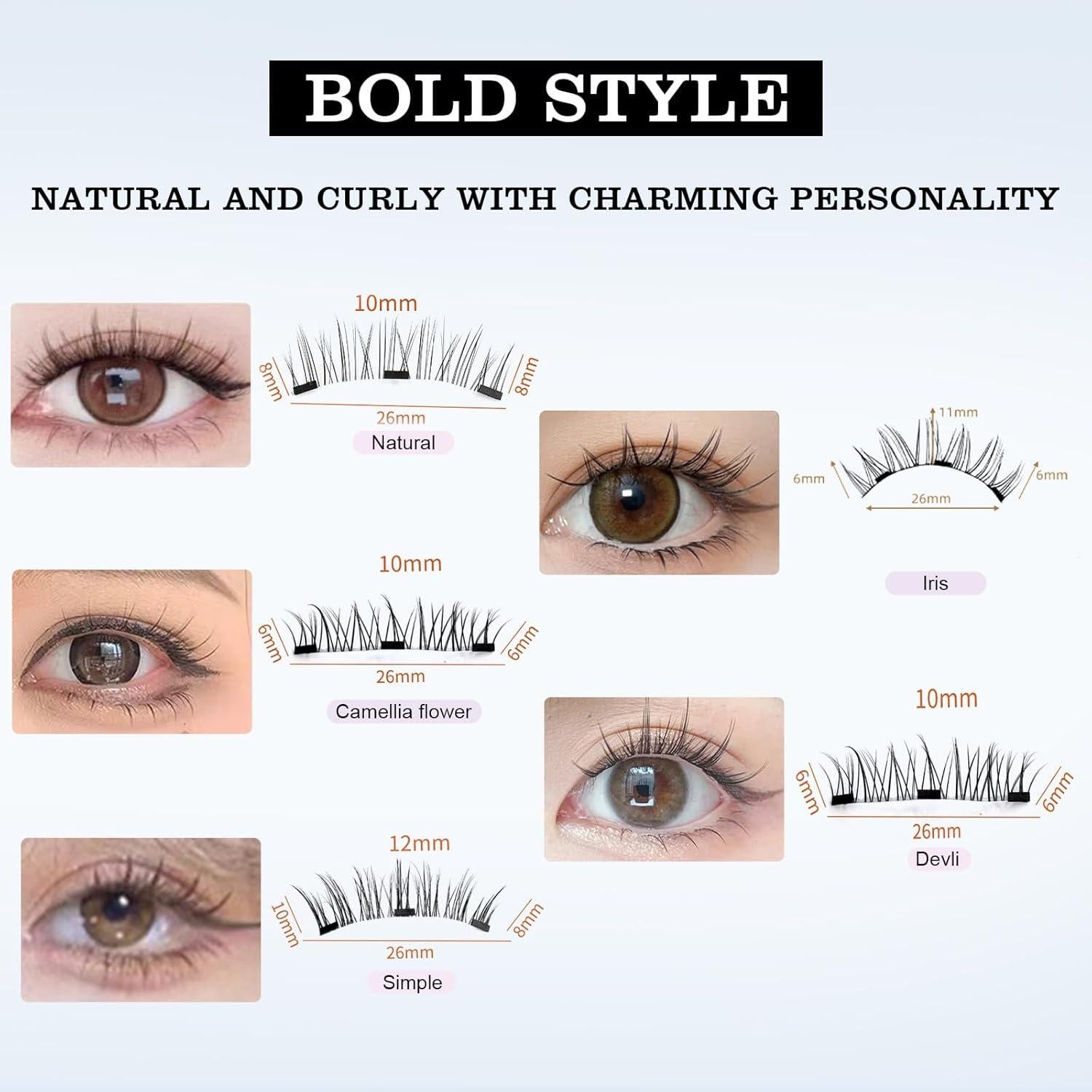 Pestañas Magnéticas Elara Craft con Aplicador - Kit Reutilizable