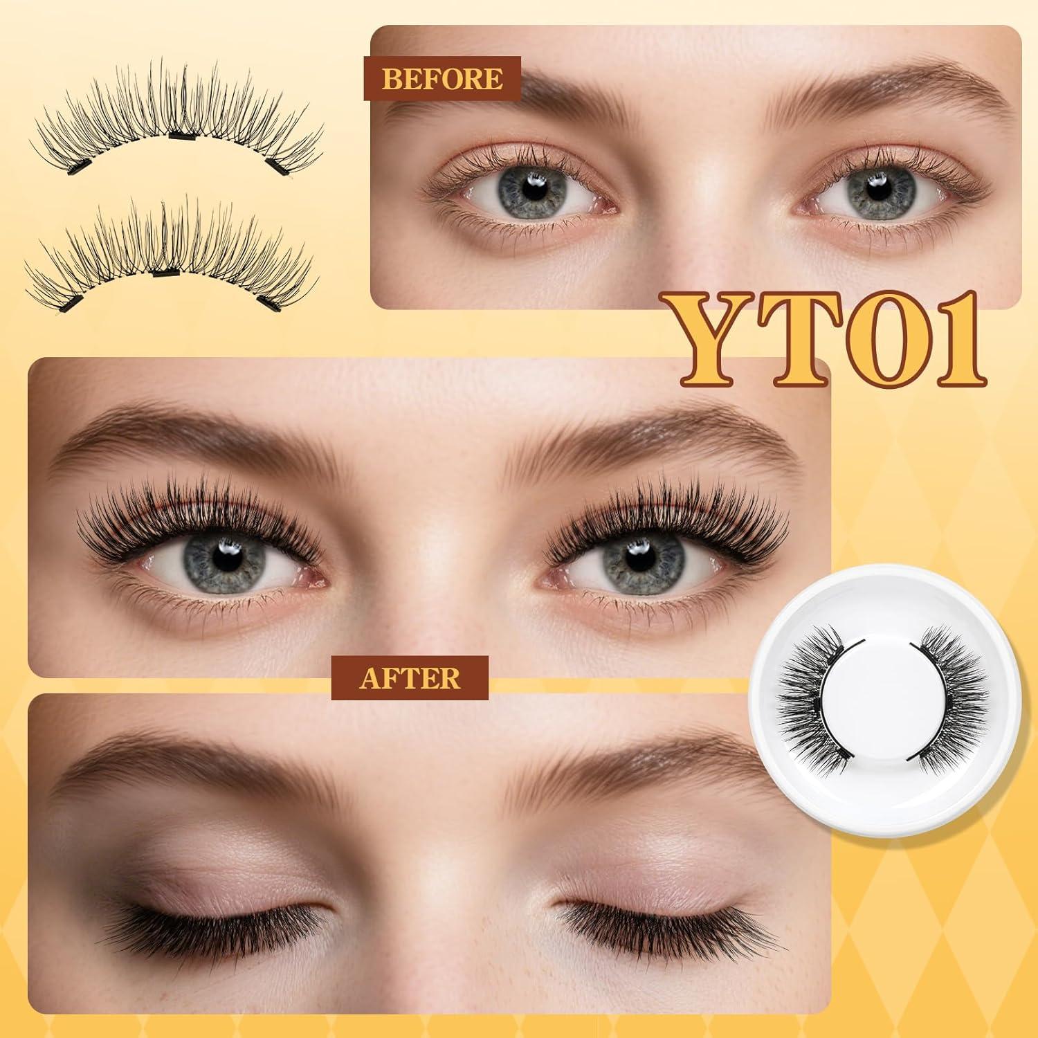 Pestañas Magnéticas Reutilizables QUEWEL con Aplicador Natural