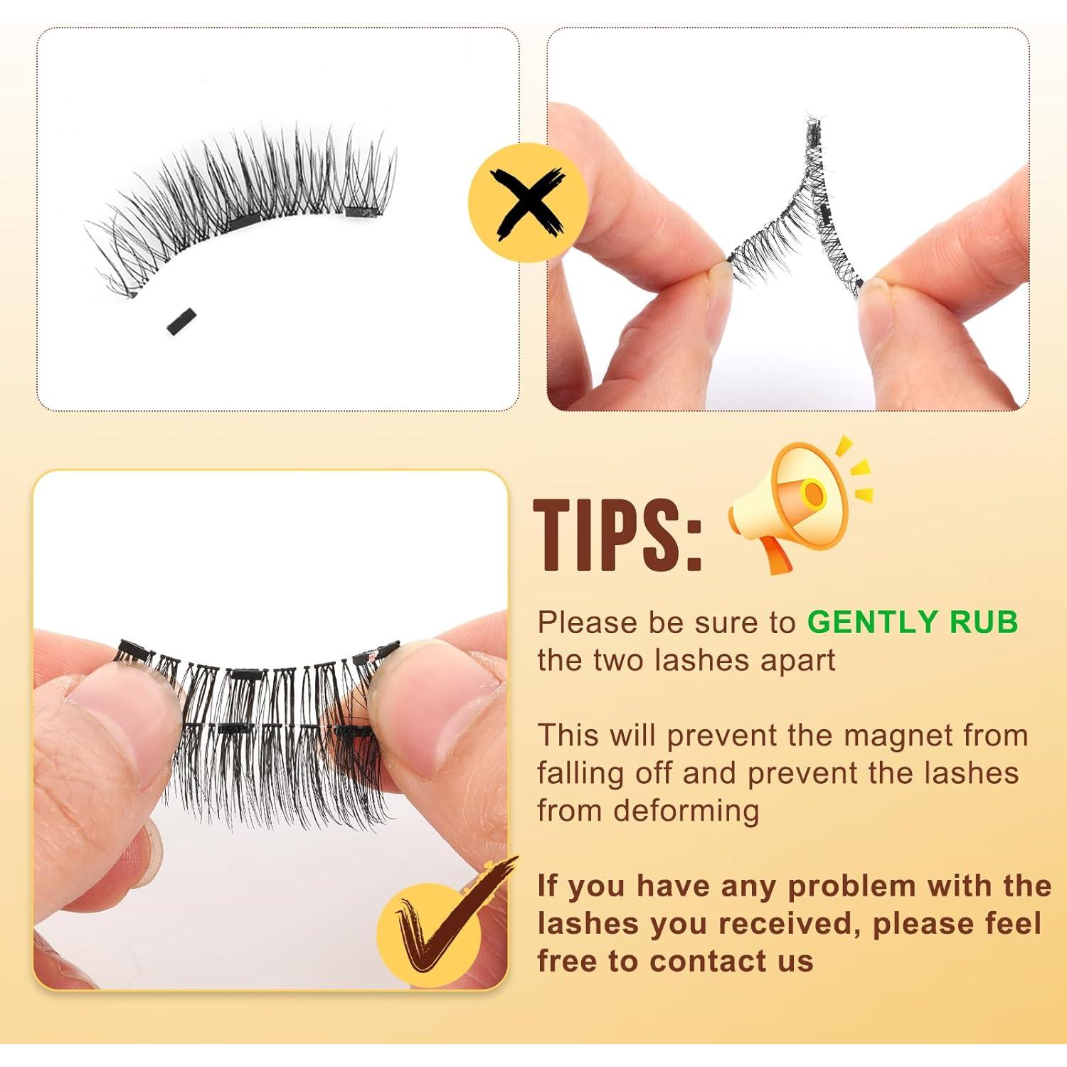 Pestañas Magnéticas Reutilizables QUEWEL con Aplicador Natural