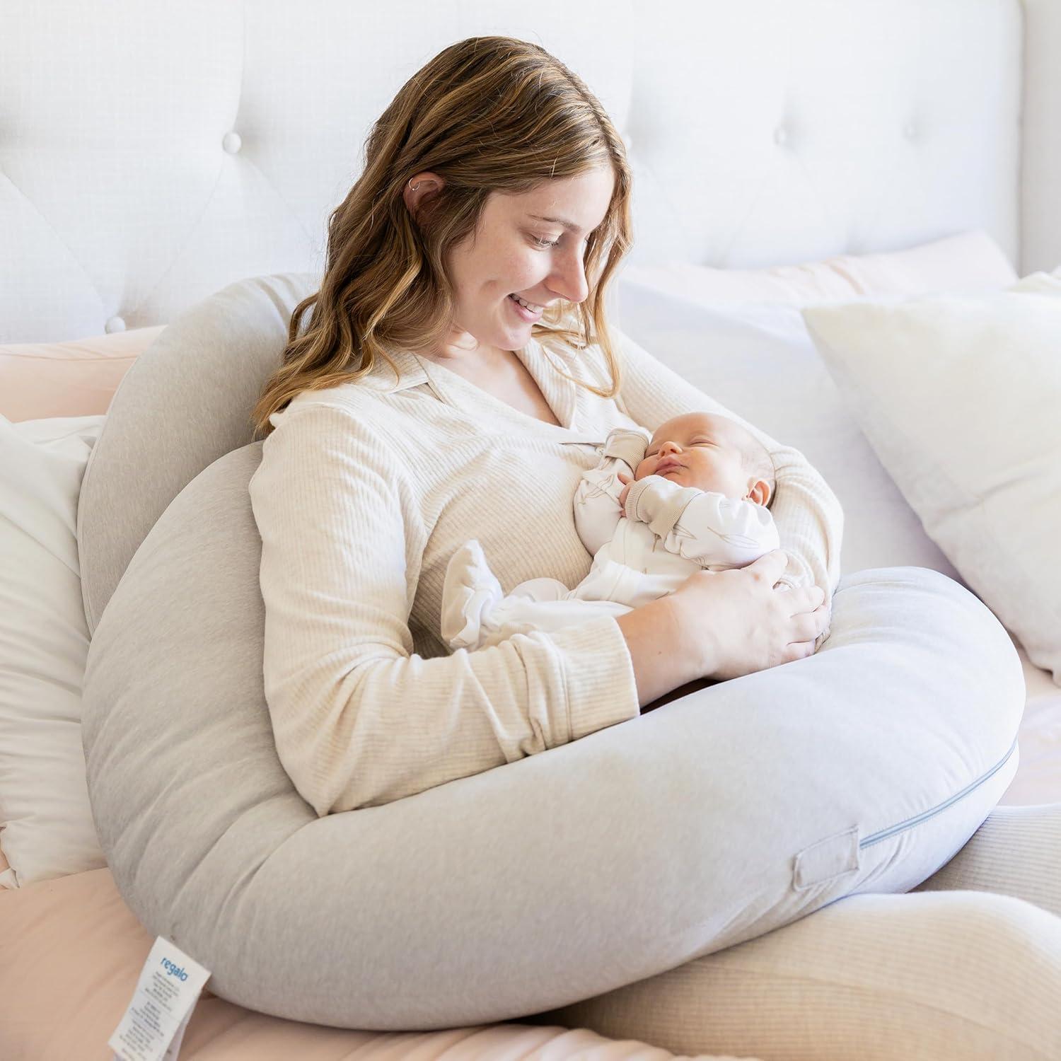 Almohada de Maternidad Regalo en Forma de C - Gris