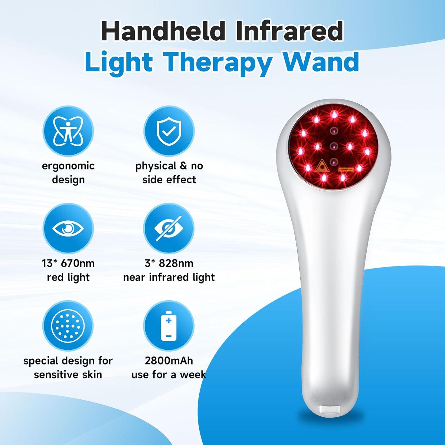 Terapia de Luz Roja Fithope 670 nm y 828 nm para Alivio del Dolor