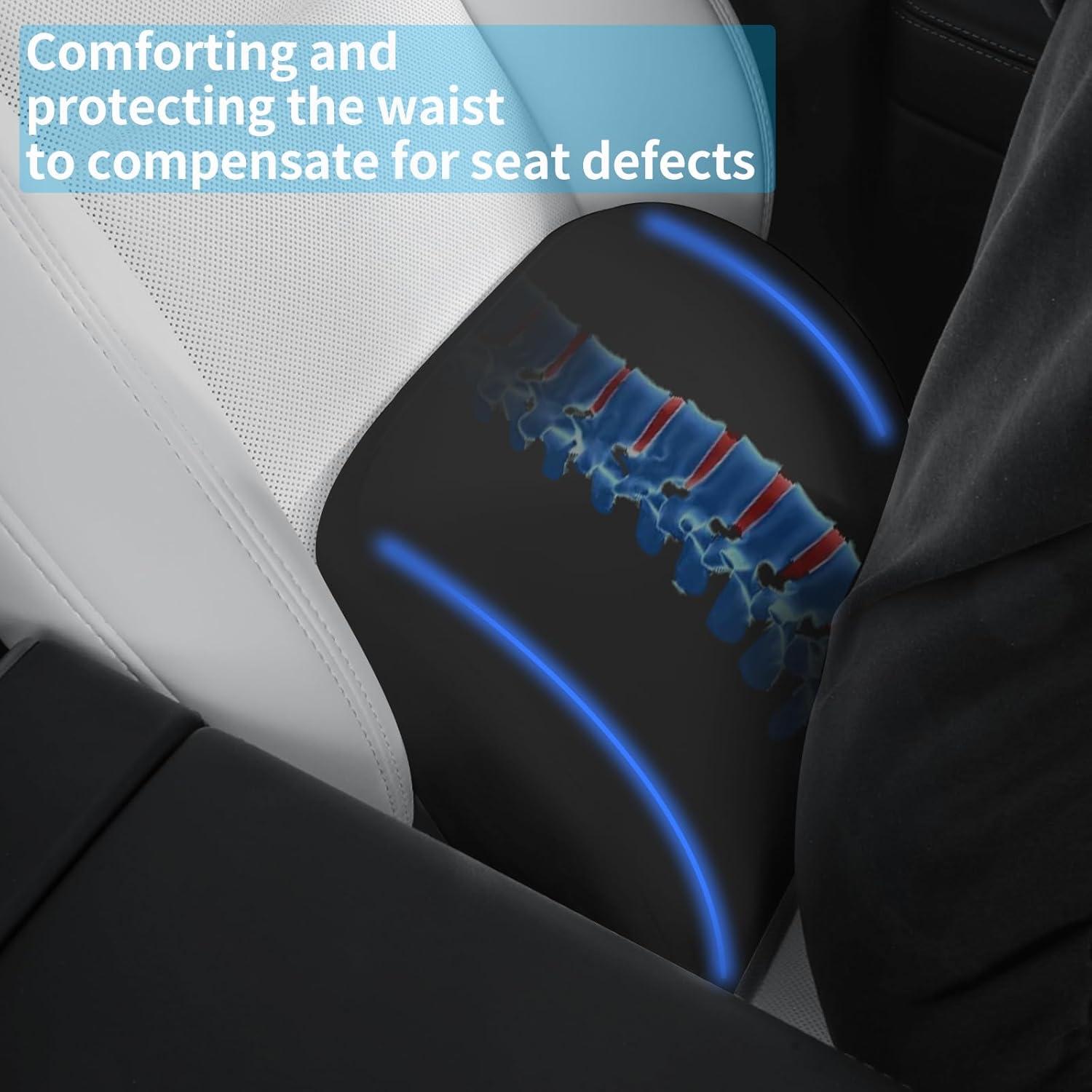 Almohada Lumbar Ergonómica TOPABYTE - Espuma Viscoelástica Negra