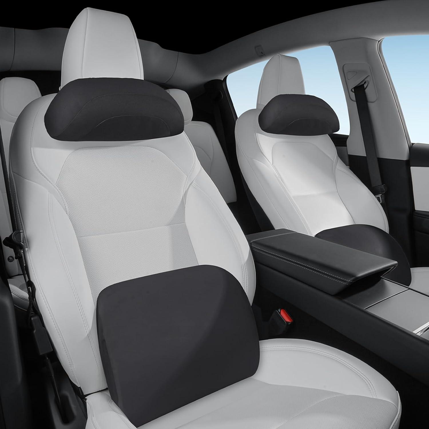 Almohada Lumbar Ergonómica TOPABYTE - Espuma Viscoelástica Negra