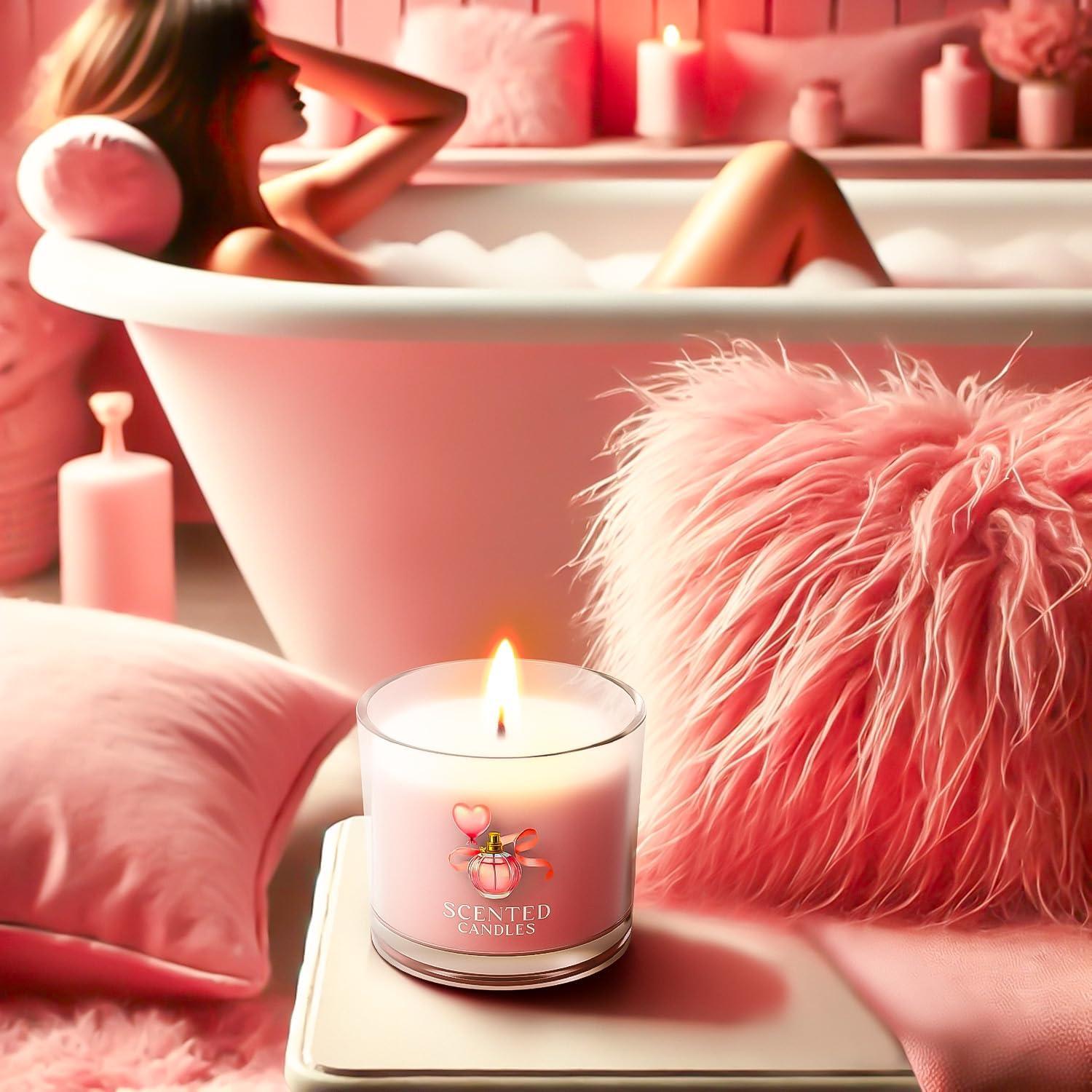 Set de Velas Aromáticas CHILLFLAME Rosa - 3 Velas Votivas 425 g