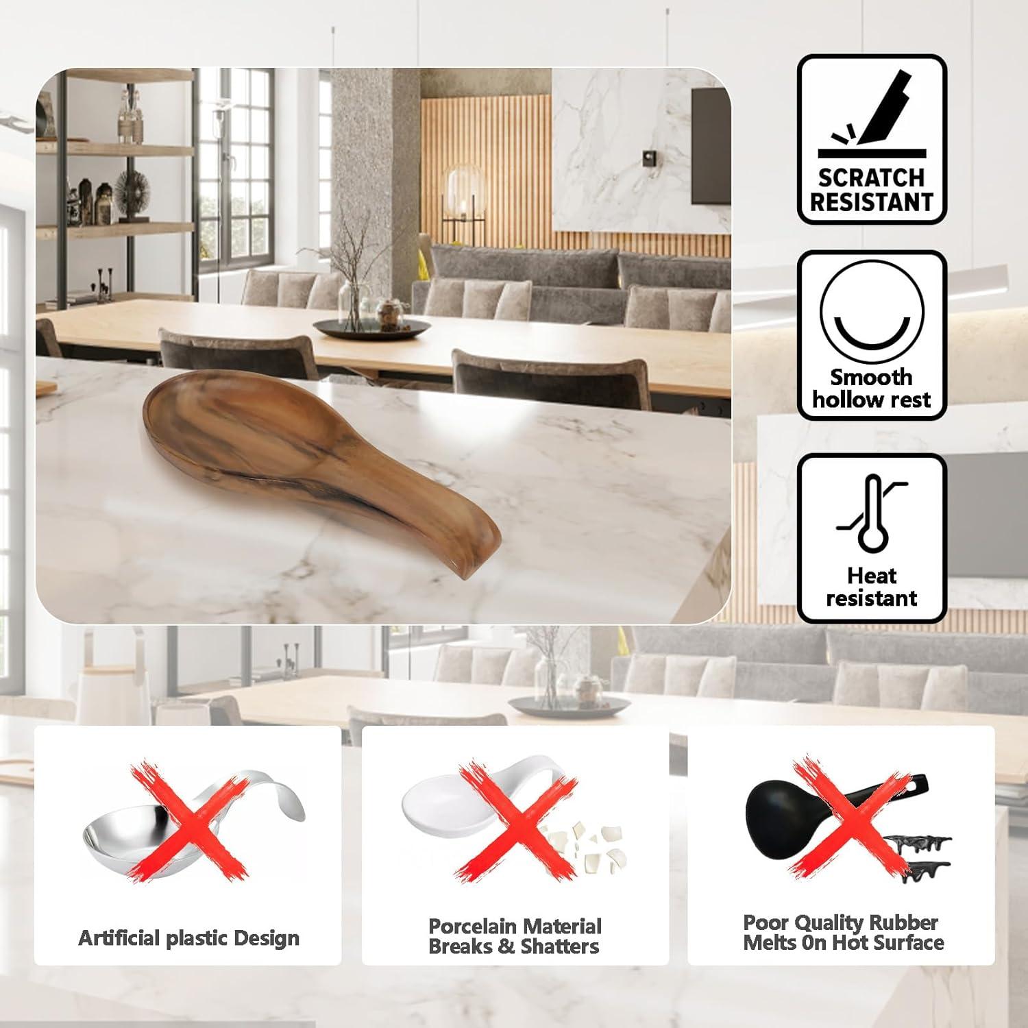 Soporte para Cuchara de Madera de Acacia Kityemo 25.5x10 cm