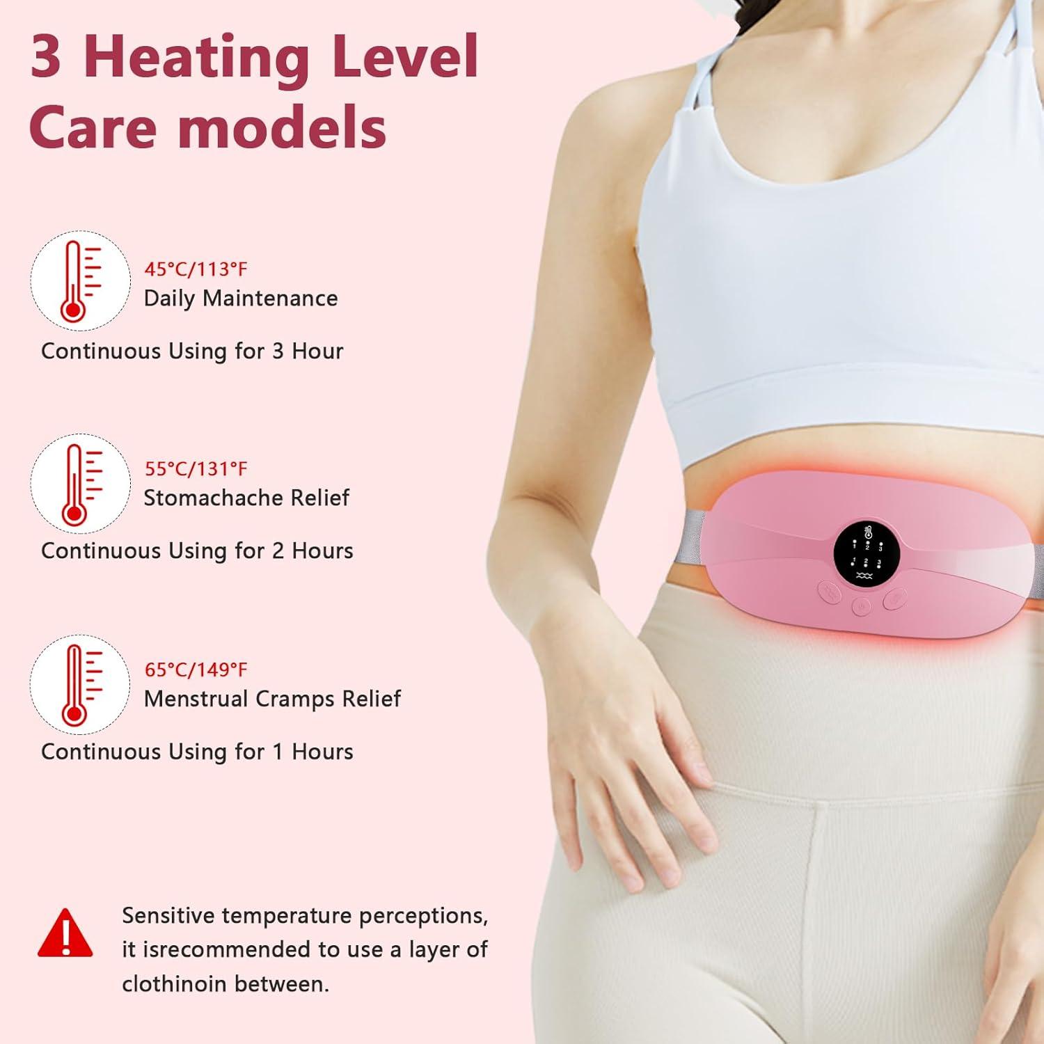 Almohadilla Térmica Inalámbrica HOTBAG Rosa para Calambres Menstruales