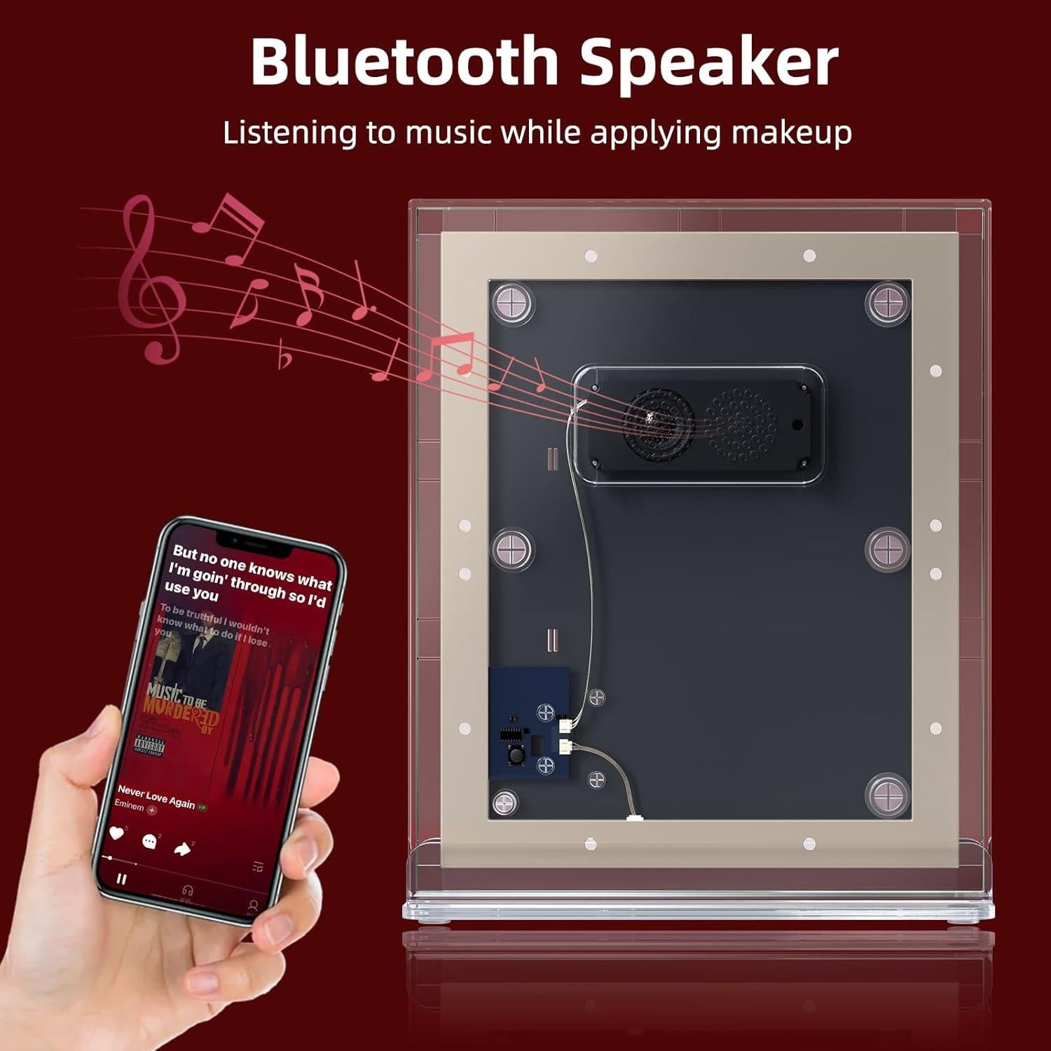 Espejo de Maquillaje VANITII LED 30.48x22.86cm 3 Modos Luz