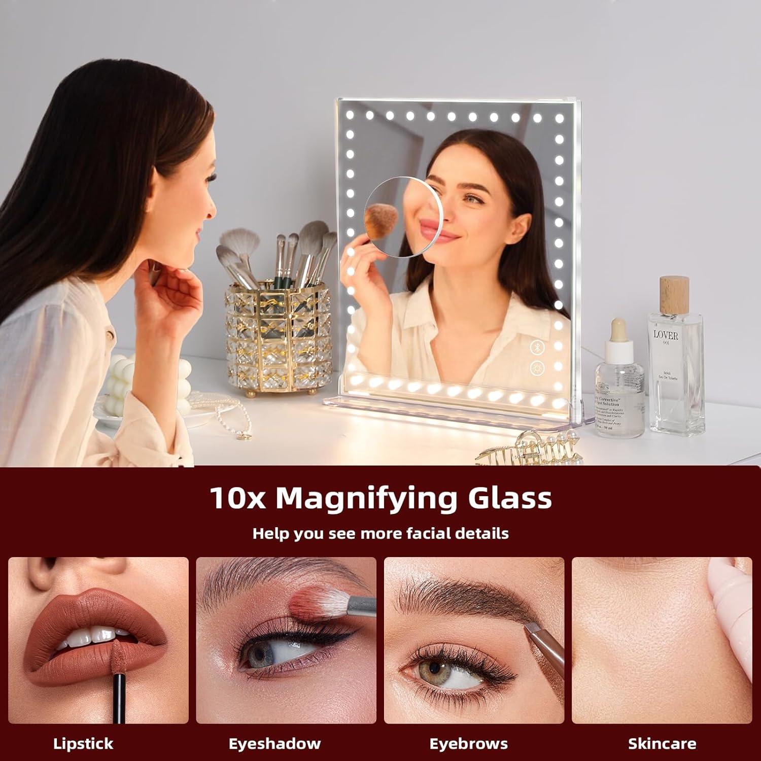 Espejo de Maquillaje VANITII LED 30.48x22.86cm 3 Modos Luz