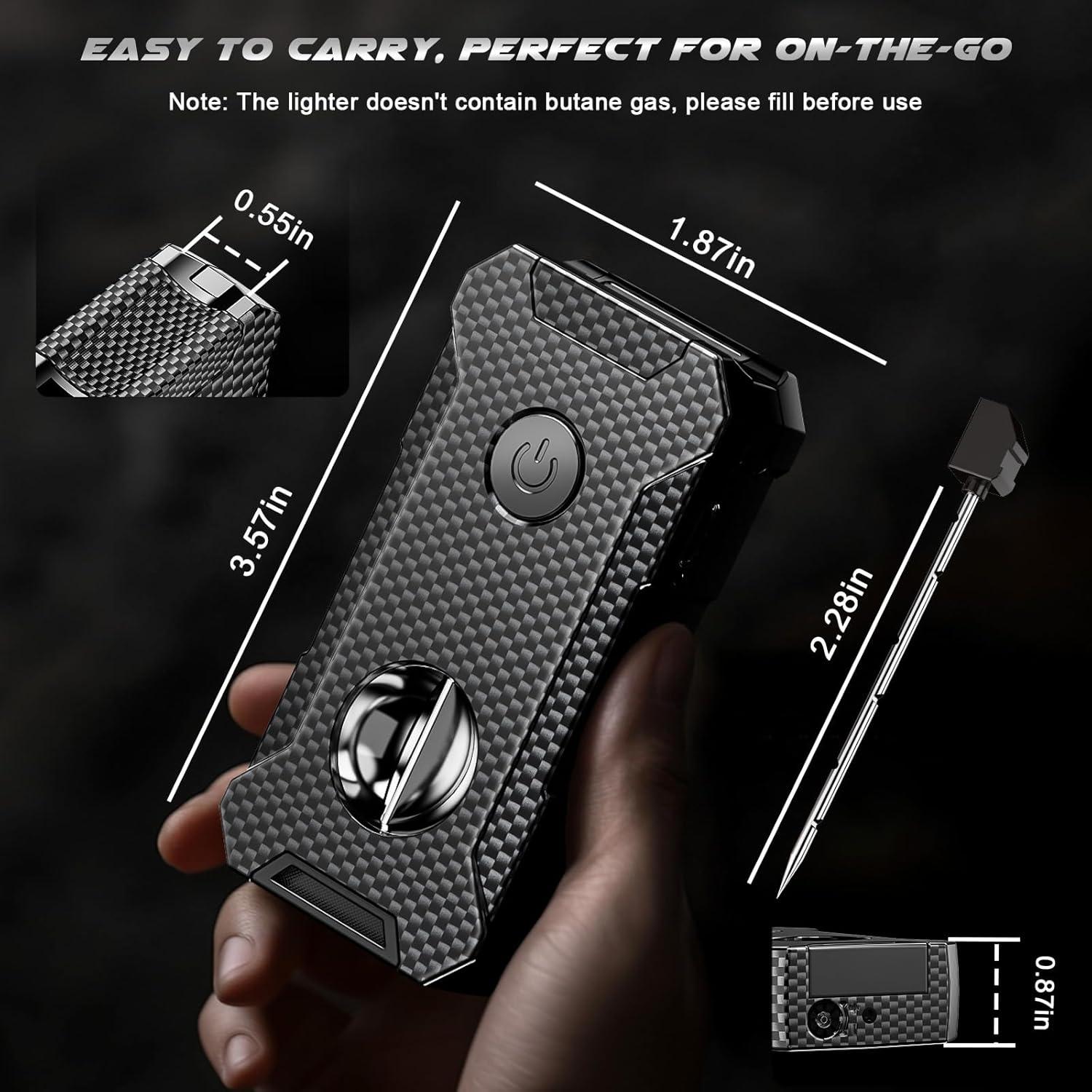 Encendedor 5-en-1 Moniup de Butano con Cortador y Soporte