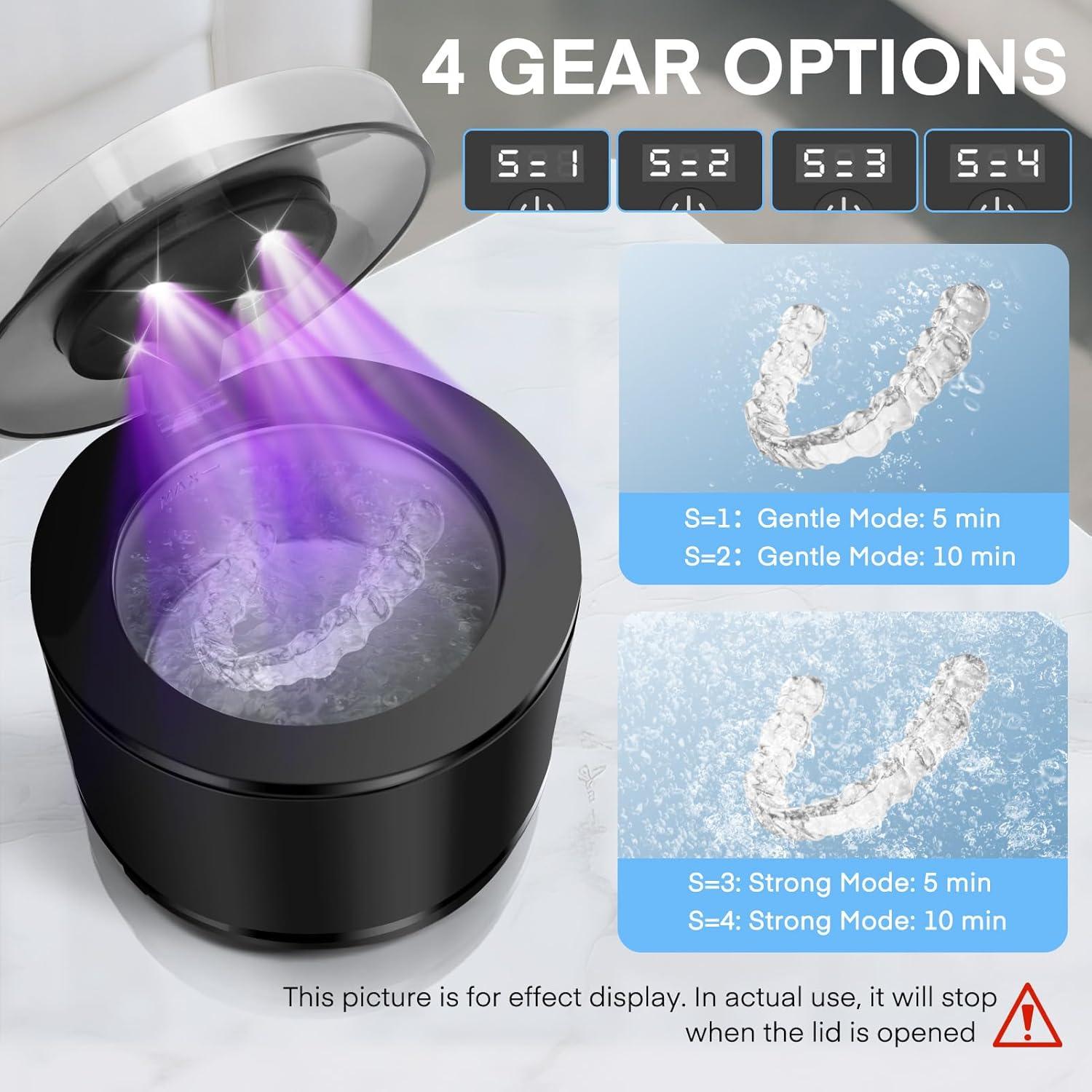 Limpiador Ultrasonido Simfree 200ML 45kHz 4 Modos Negro