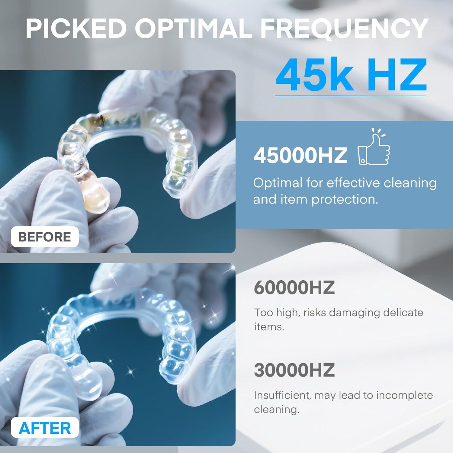 Limpiador Ultrasonido Simfree 200ML 45kHz 4 Modos Negro