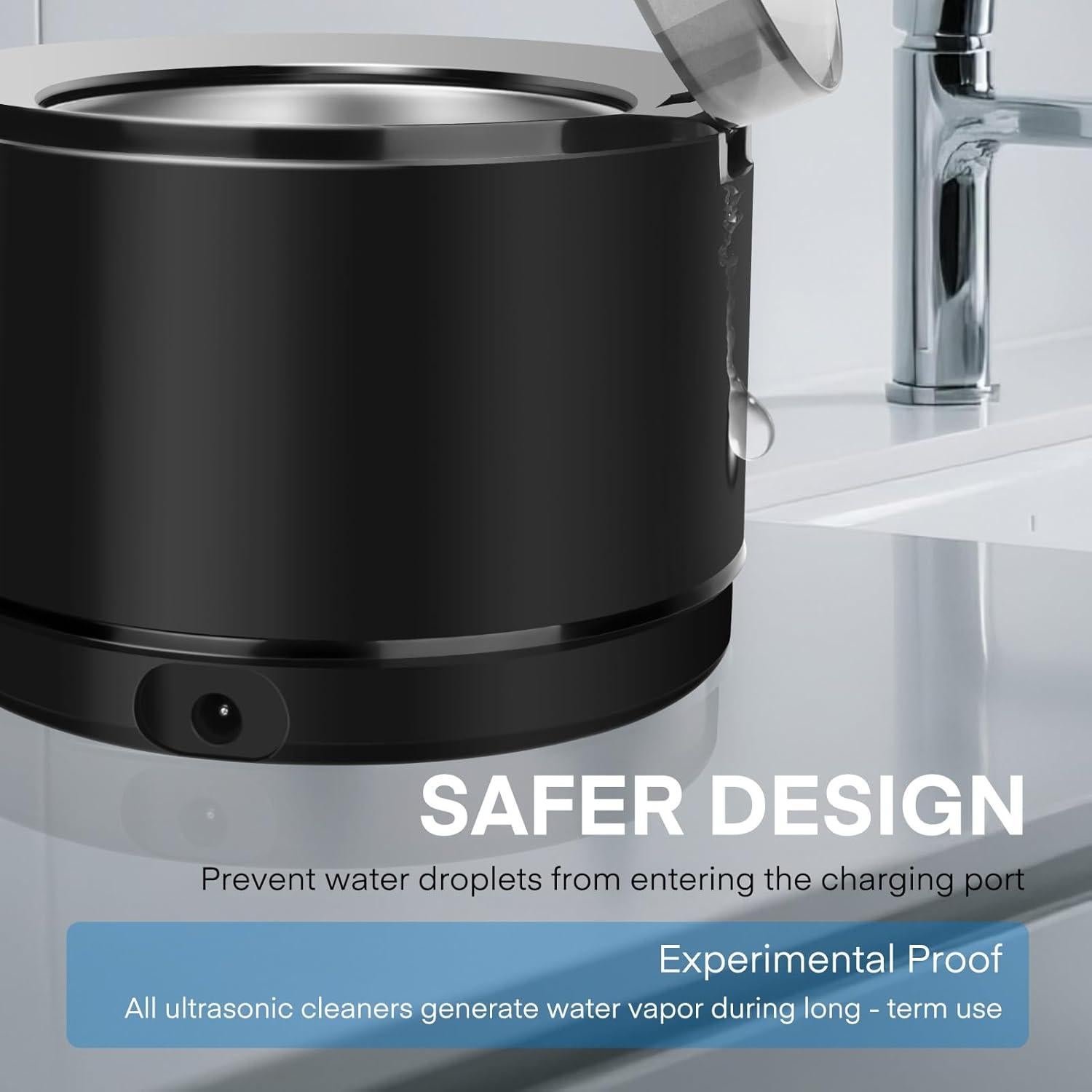 Limpiador Ultrasonido Simfree 200ML 45kHz 4 Modos Negro