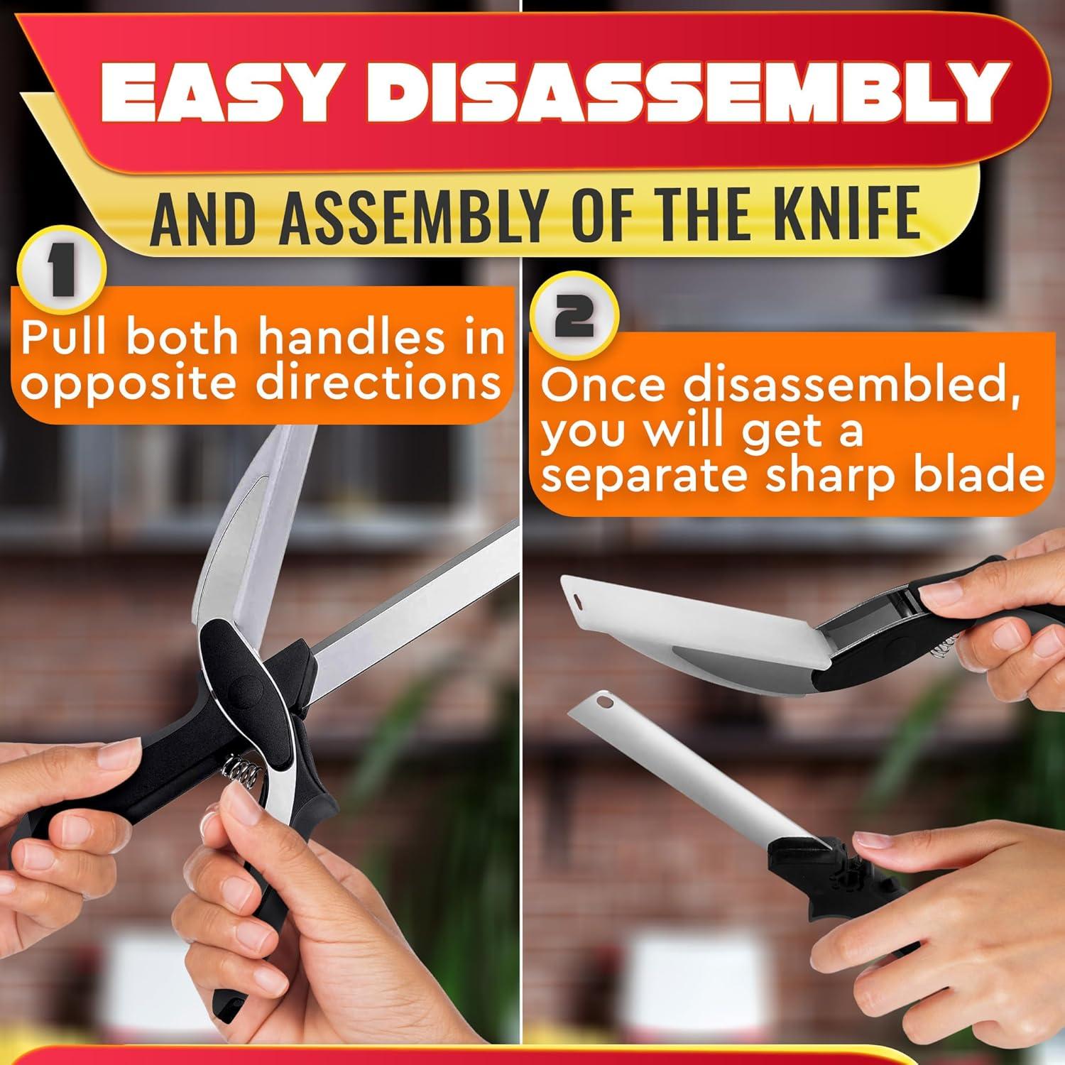 Tijeras de Cocina V TOWER 2 en 1 con Tabla de Cortar