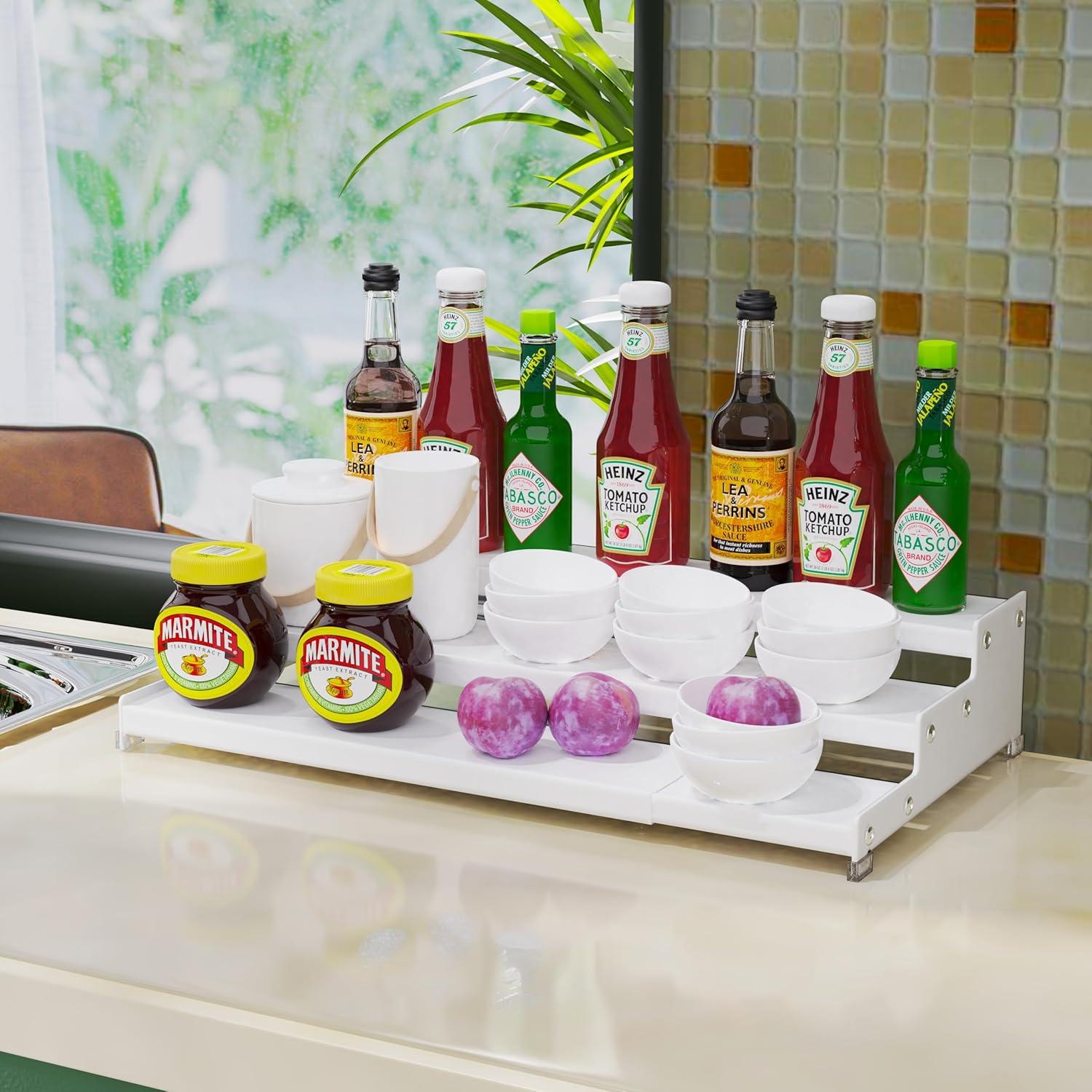 Organizador de Especias Expandible Jojocross 3 Niveles Blanco