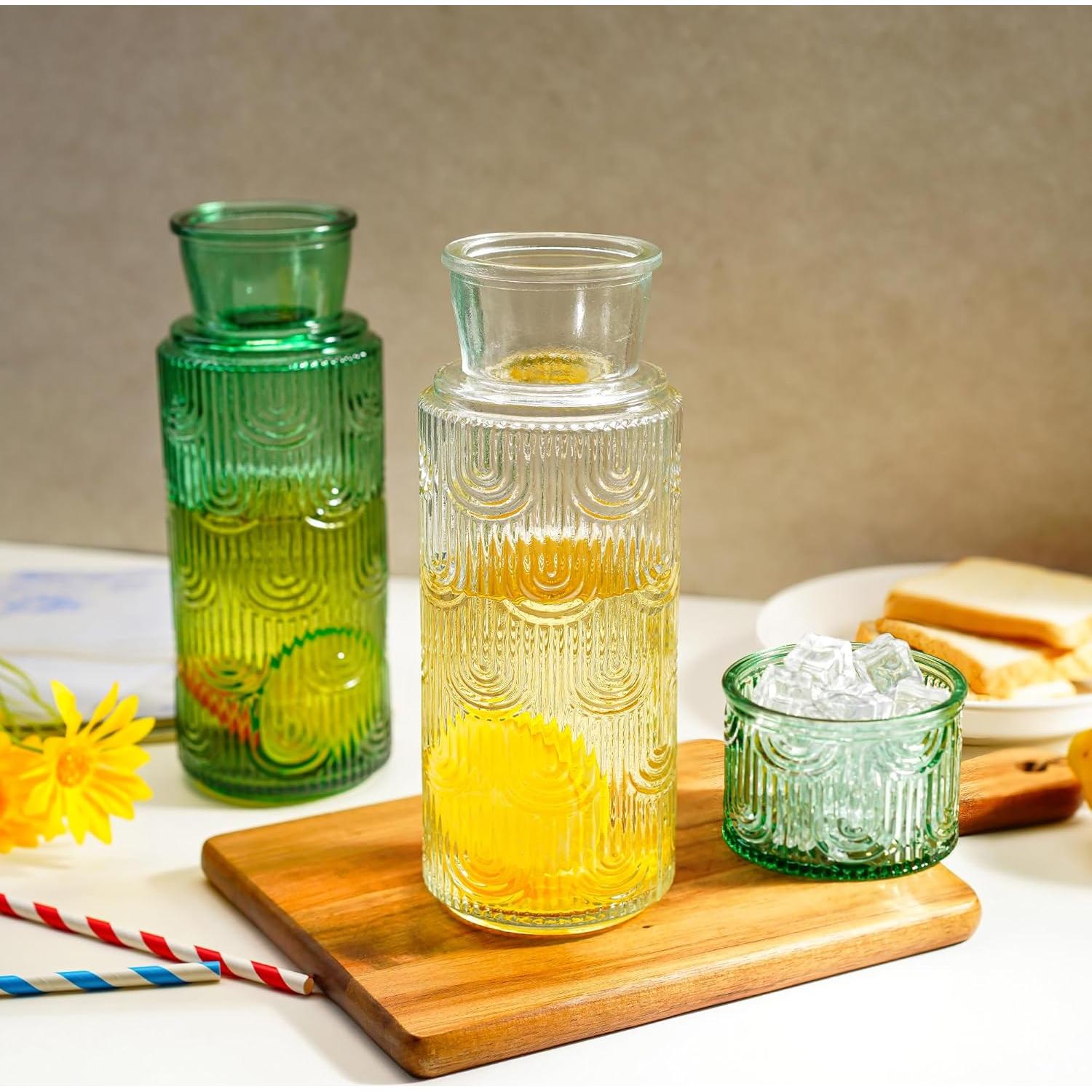 Conjunto Jarra y Vaso de Vidrio Kanpura 0.84L Transparente