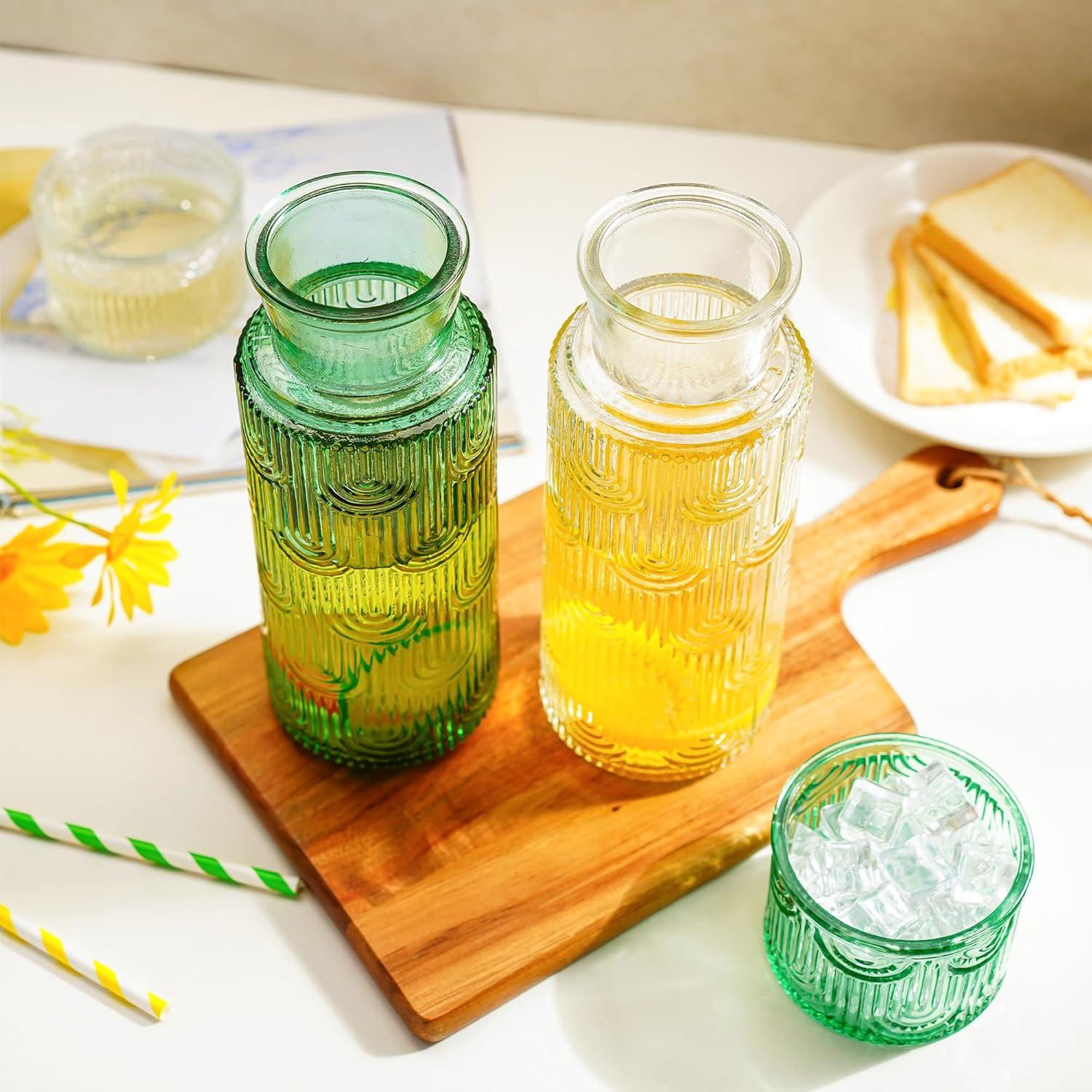 Conjunto Jarra y Vaso de Vidrio Kanpura 0.84L Transparente