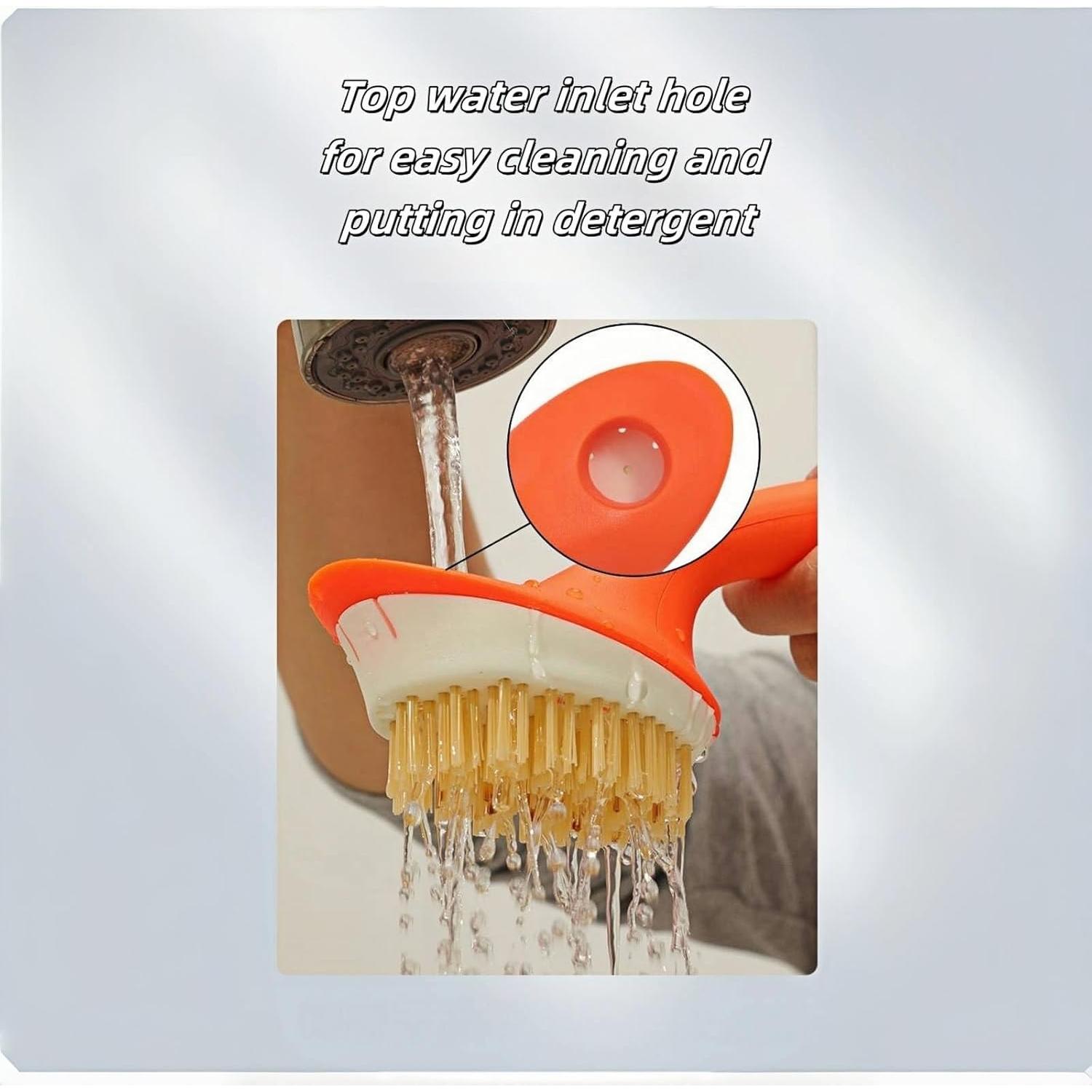 Cepillo para Platos Gudwivulyde Naranja con Agujeros de Lavado