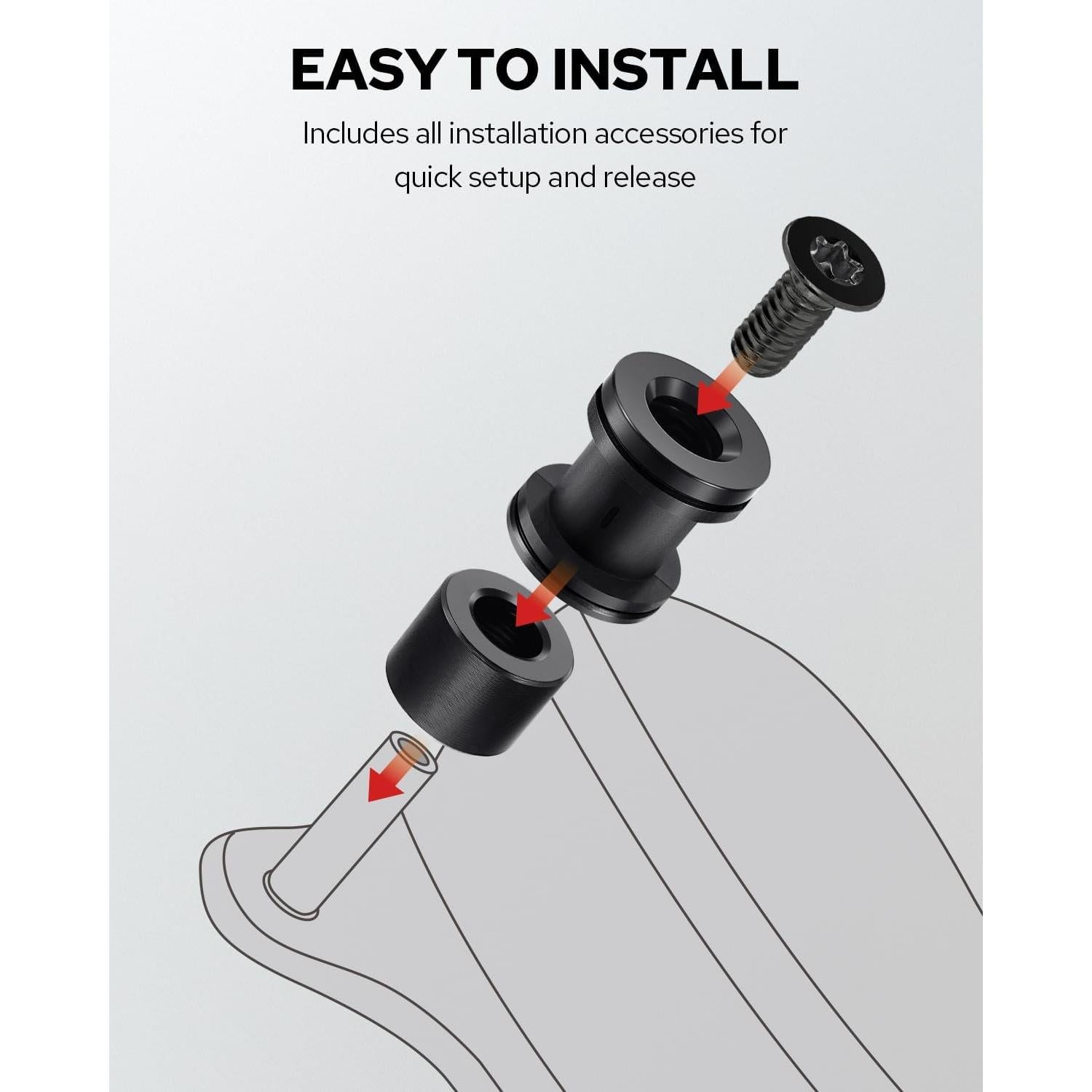 Kit de Hardware de Acoplamiento Benlari para Barra Sissy Negro