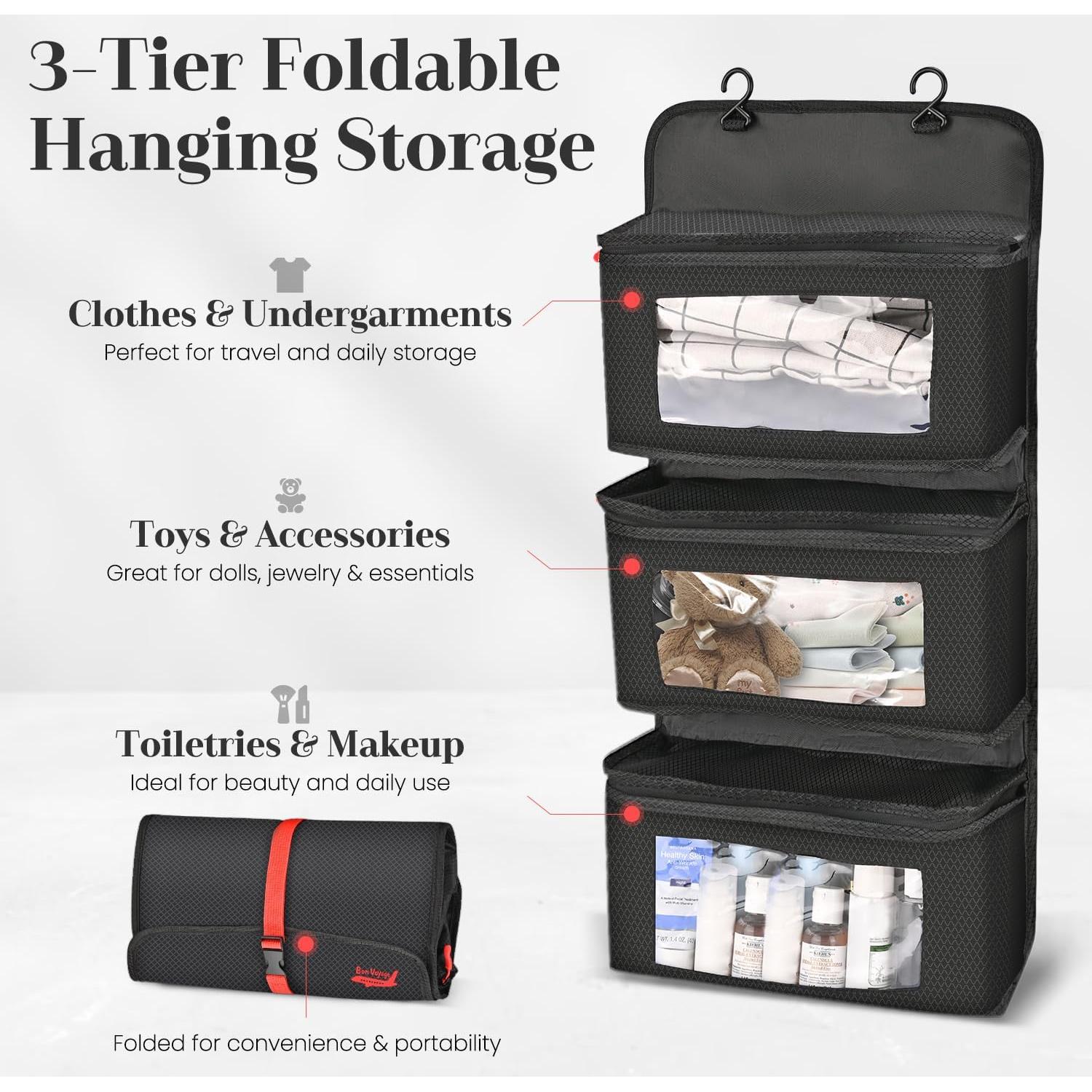 Conjunto de 11 Cubos de Compresión Percover Negro para Viaje