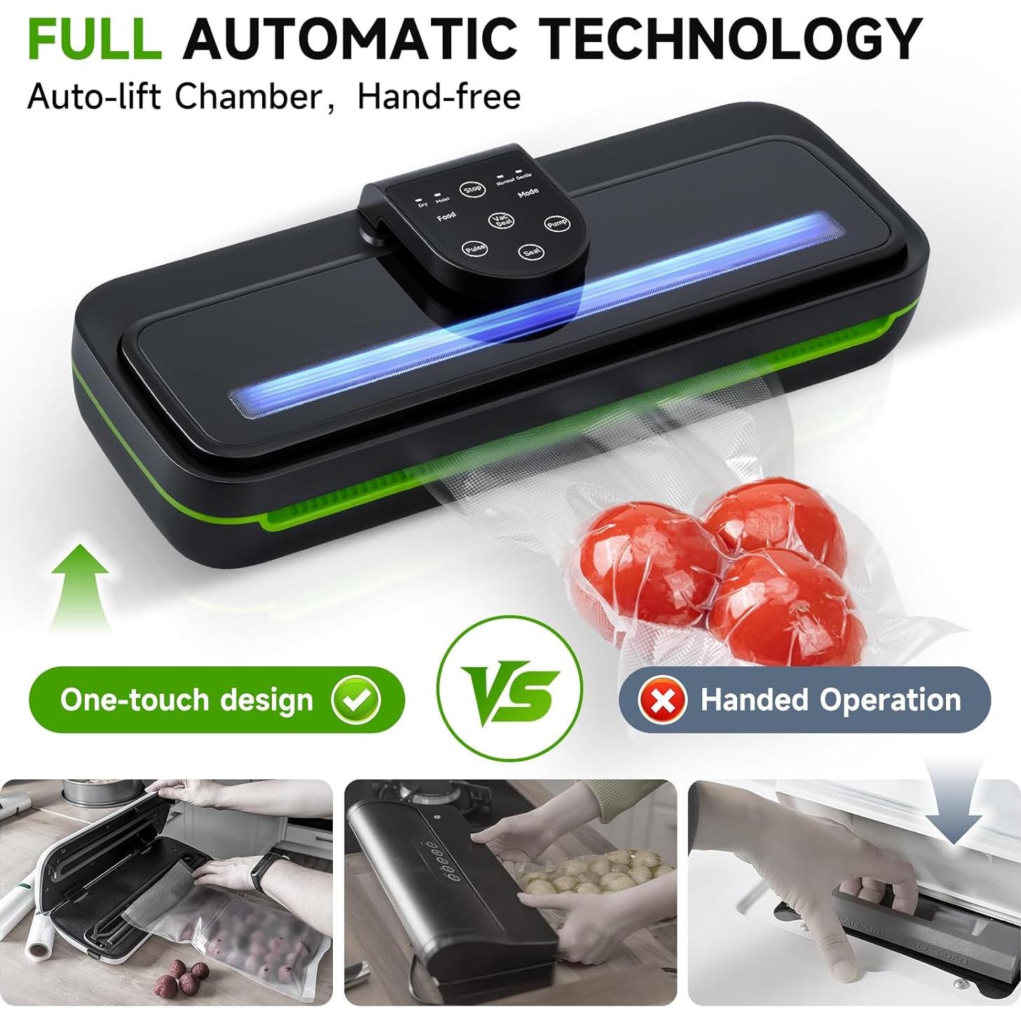 Sellador al Vacío Vixino TS con 40 Bolsas y Manguera 95Kpa