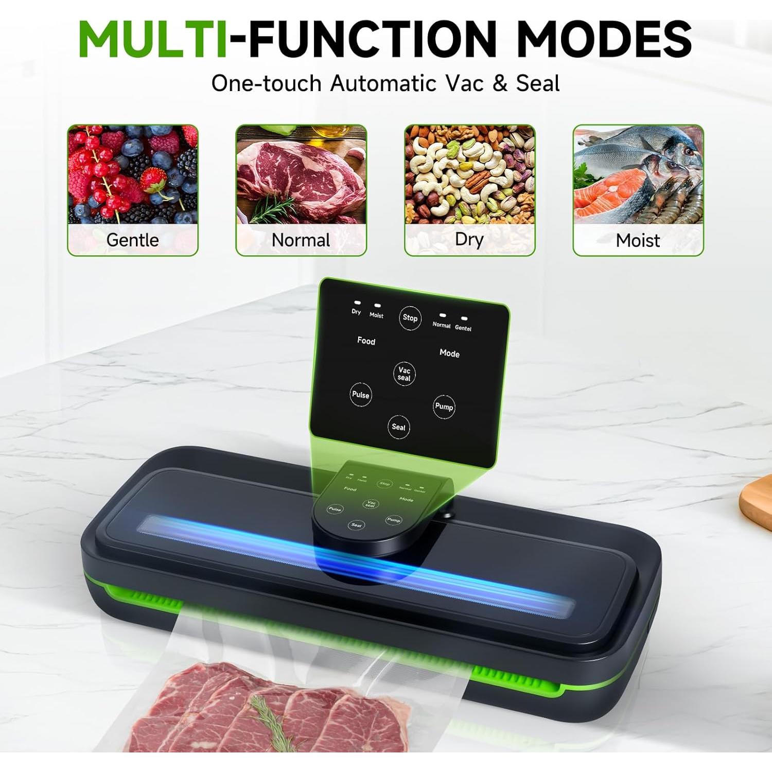 Sellador al Vacío Vixino TS con 40 Bolsas y Manguera 95Kpa