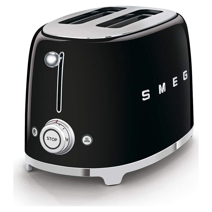 Tostadora Smeg TSF01 2 Rebanadas Retro Negra con 6 Niveles