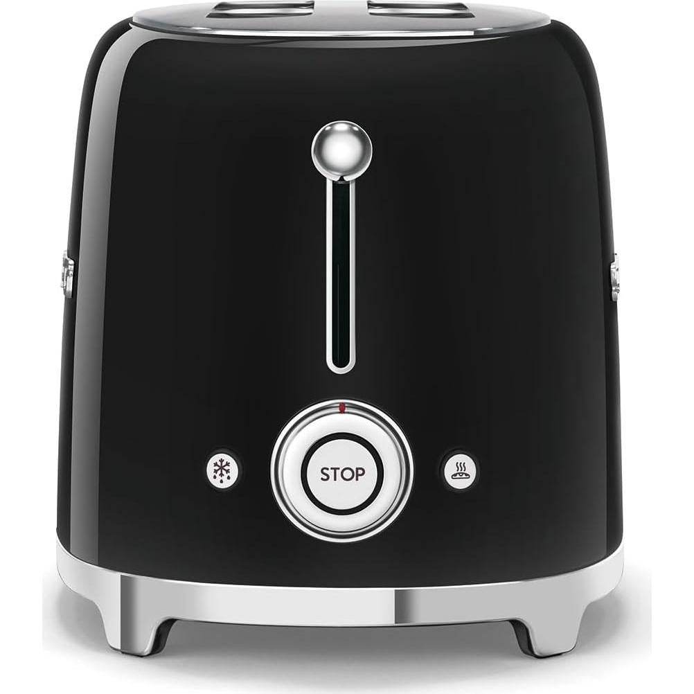 Tostadora Smeg TSF01 2 Rebanadas Retro Negra con 6 Niveles