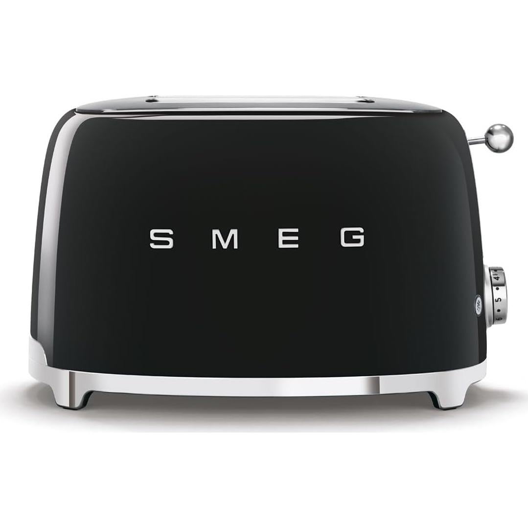 Tostadora Smeg TSF01 2 Rebanadas Retro Negra con 6 Niveles