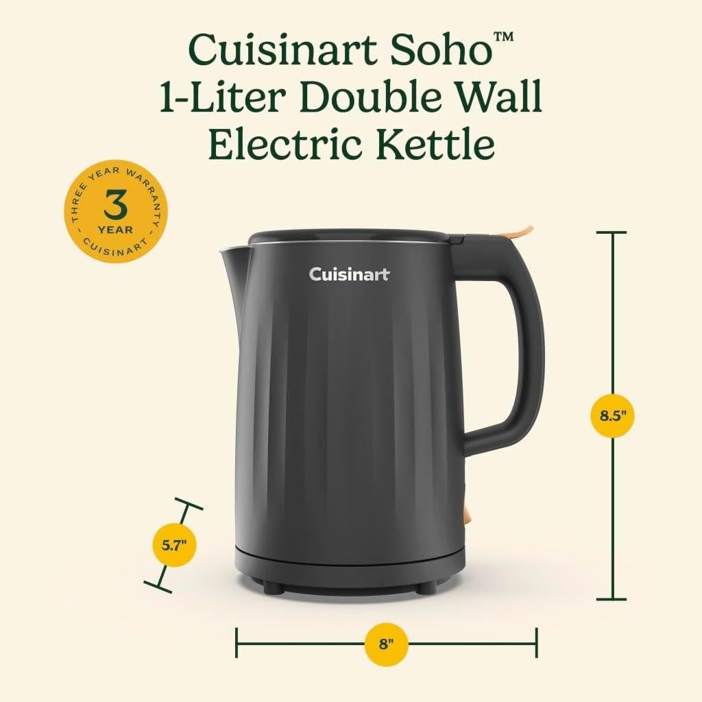 Cafetera eléctrica de pared Cuisinart Soho 1 litro negra