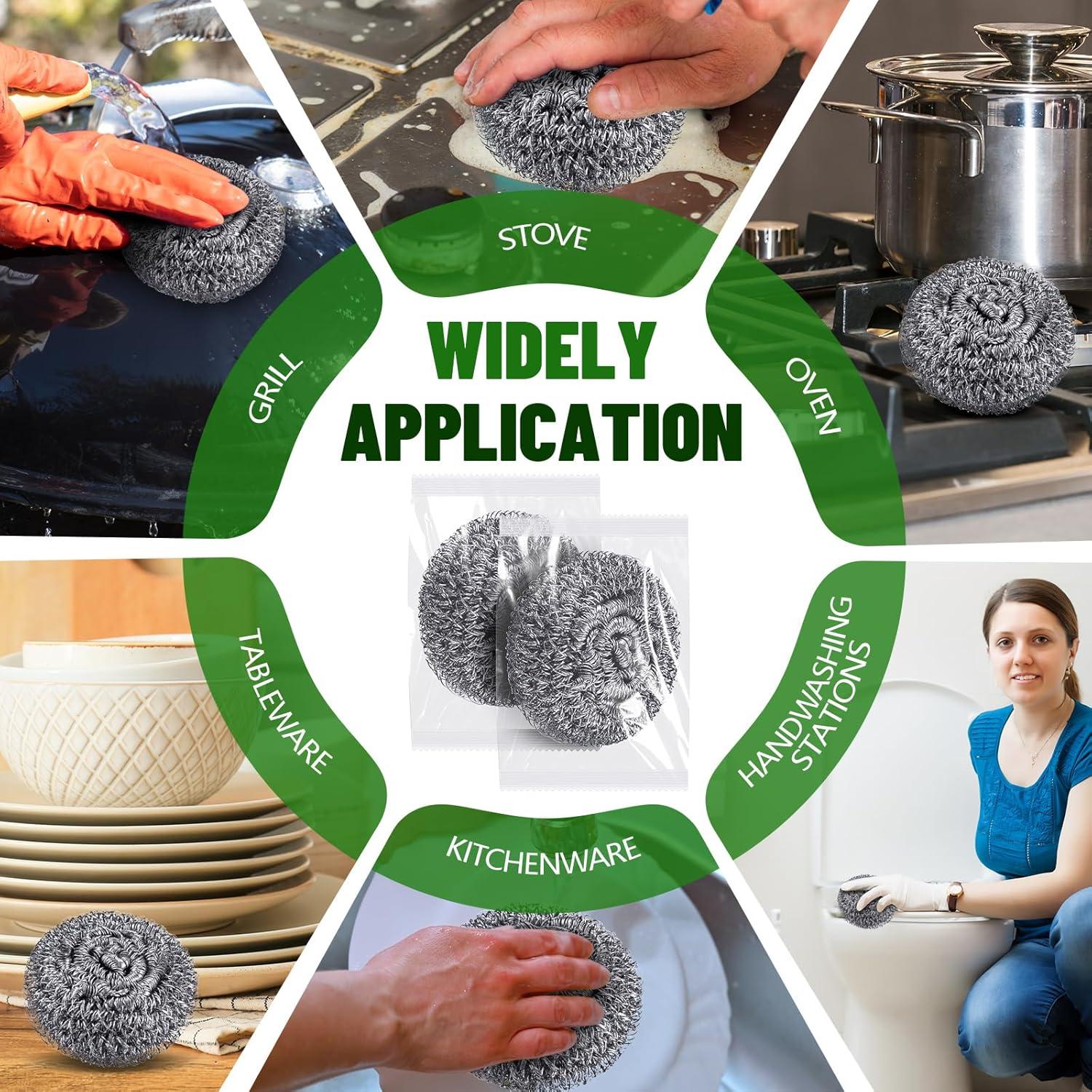 Estropajos de Acero Inoxidable Honeydak 150 Piezas 6.35cm