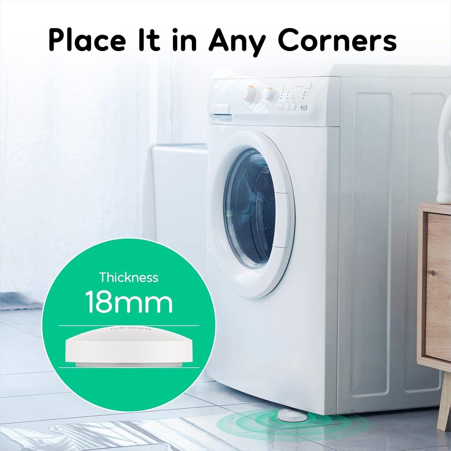 Detector de Fugas de Agua WiFi Winees S1 Plus, 3 Sensores