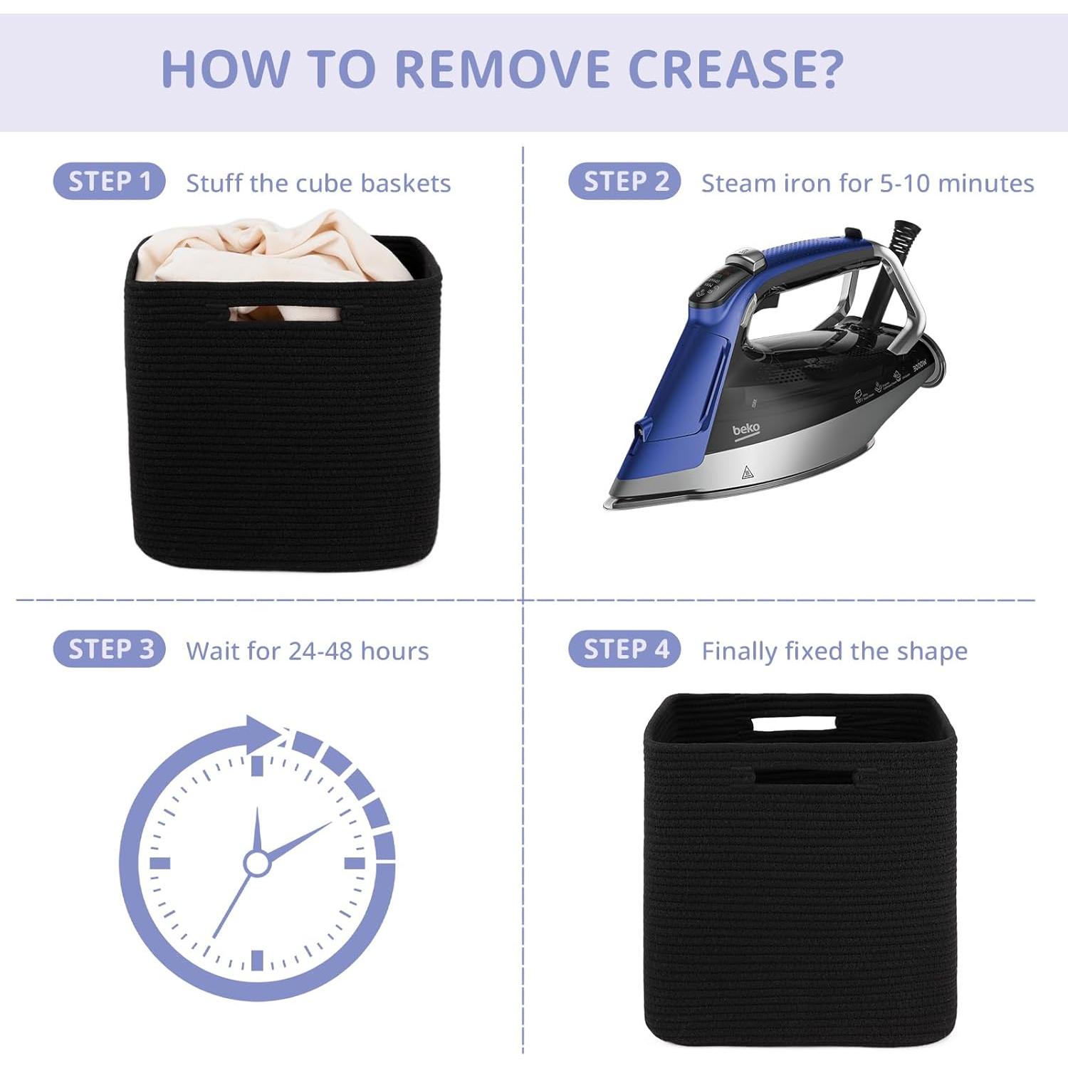 Cestas de Almacenamiento OIAHOMY 33x33 cm Plegables - 2 Piezas