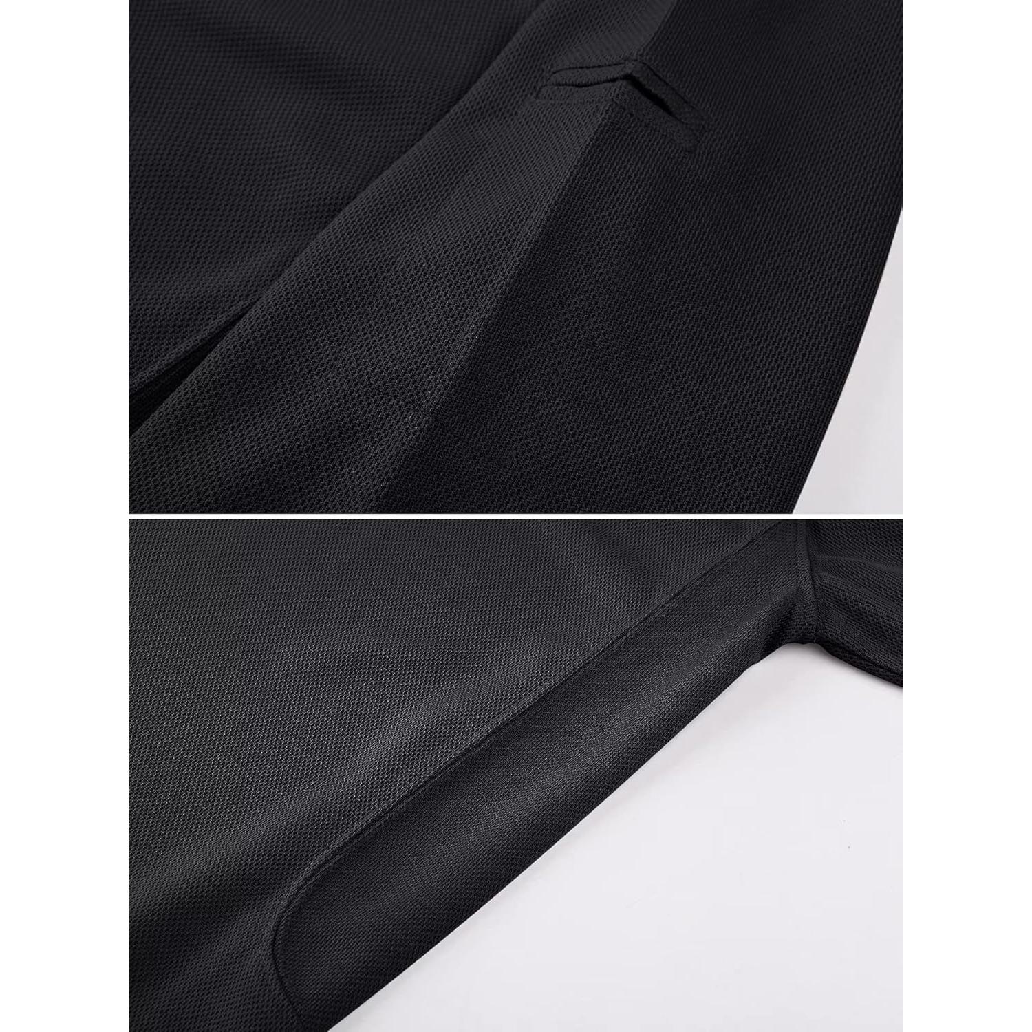 Men's Polo Shirt Quick Dry Performance Short Sleeve Tactical Shirts Pique Jersey Golf Shirt