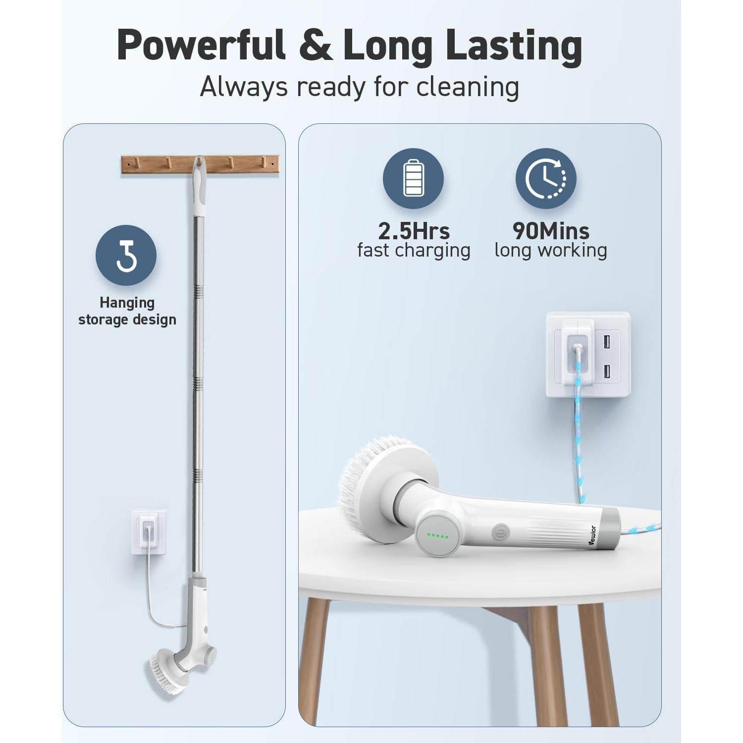 Cepillo Eléctrico Giratorio VEWIOR EC02 Inalámbrico 2 Velocidades