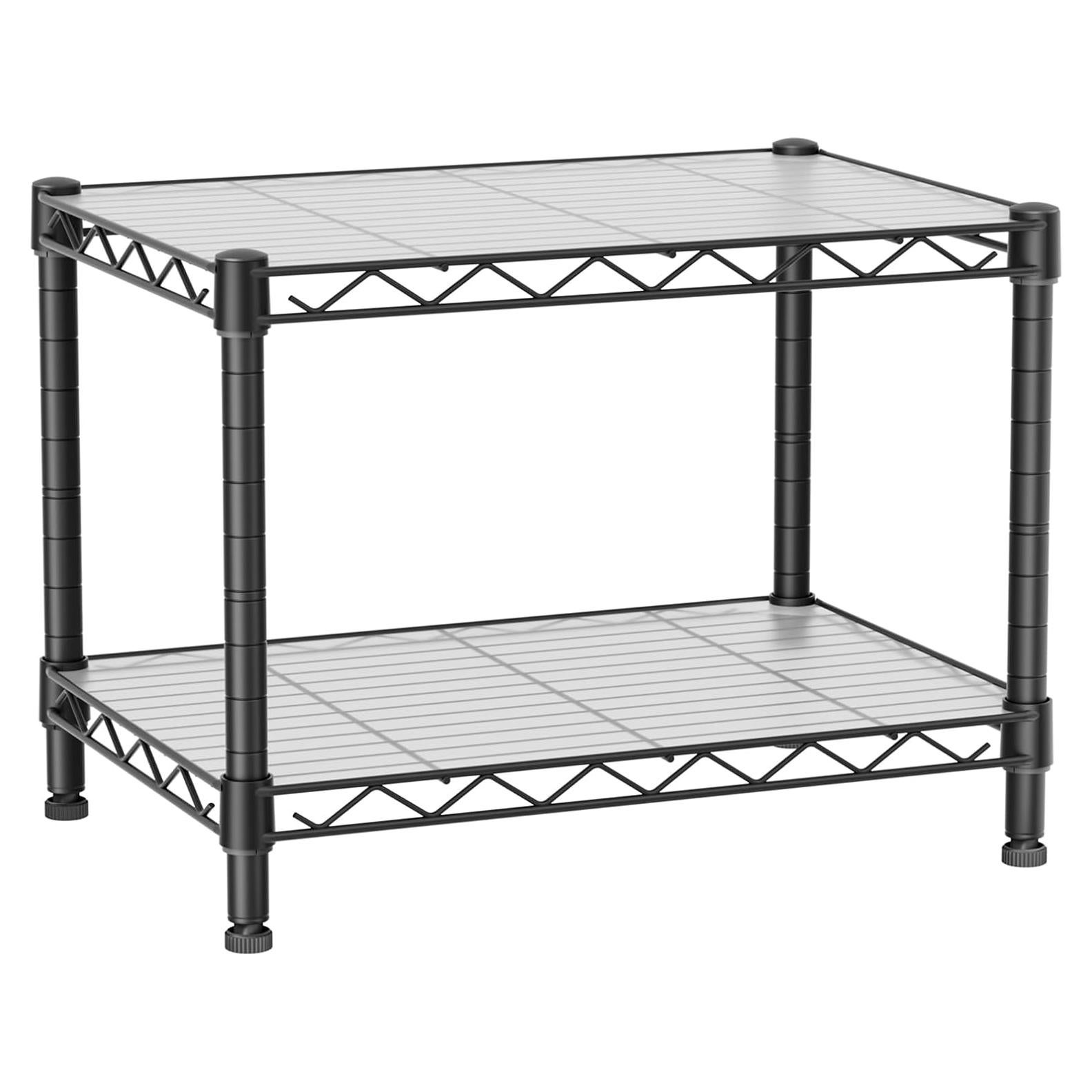 Estante de Almacenamiento Golpart 2 Niveles Ajustable Negro 30.5x45.7 cm