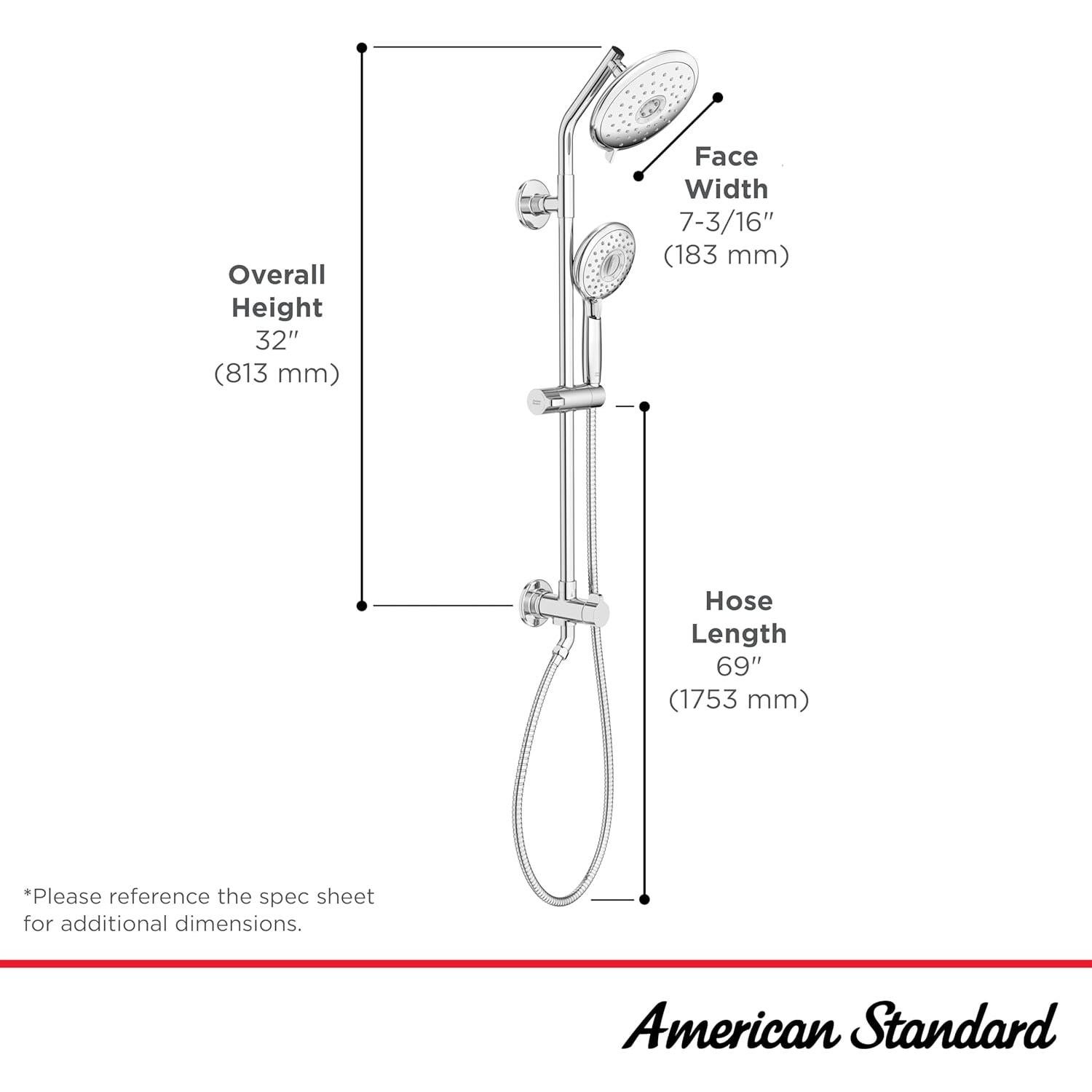 Sistema de Ducha Retrofit American Standard Spectra Versa 61 cm