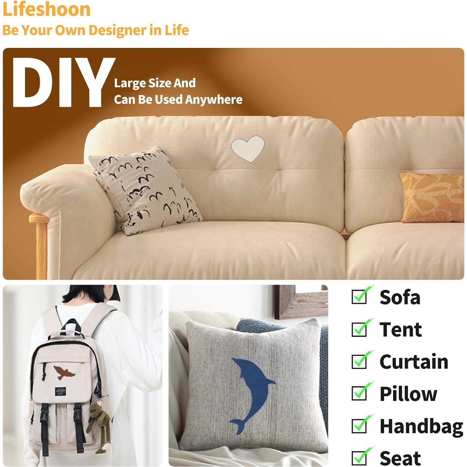 Parche Autoadhesivo de Lona Beige Lifeshoon 8.9x200.7 cm