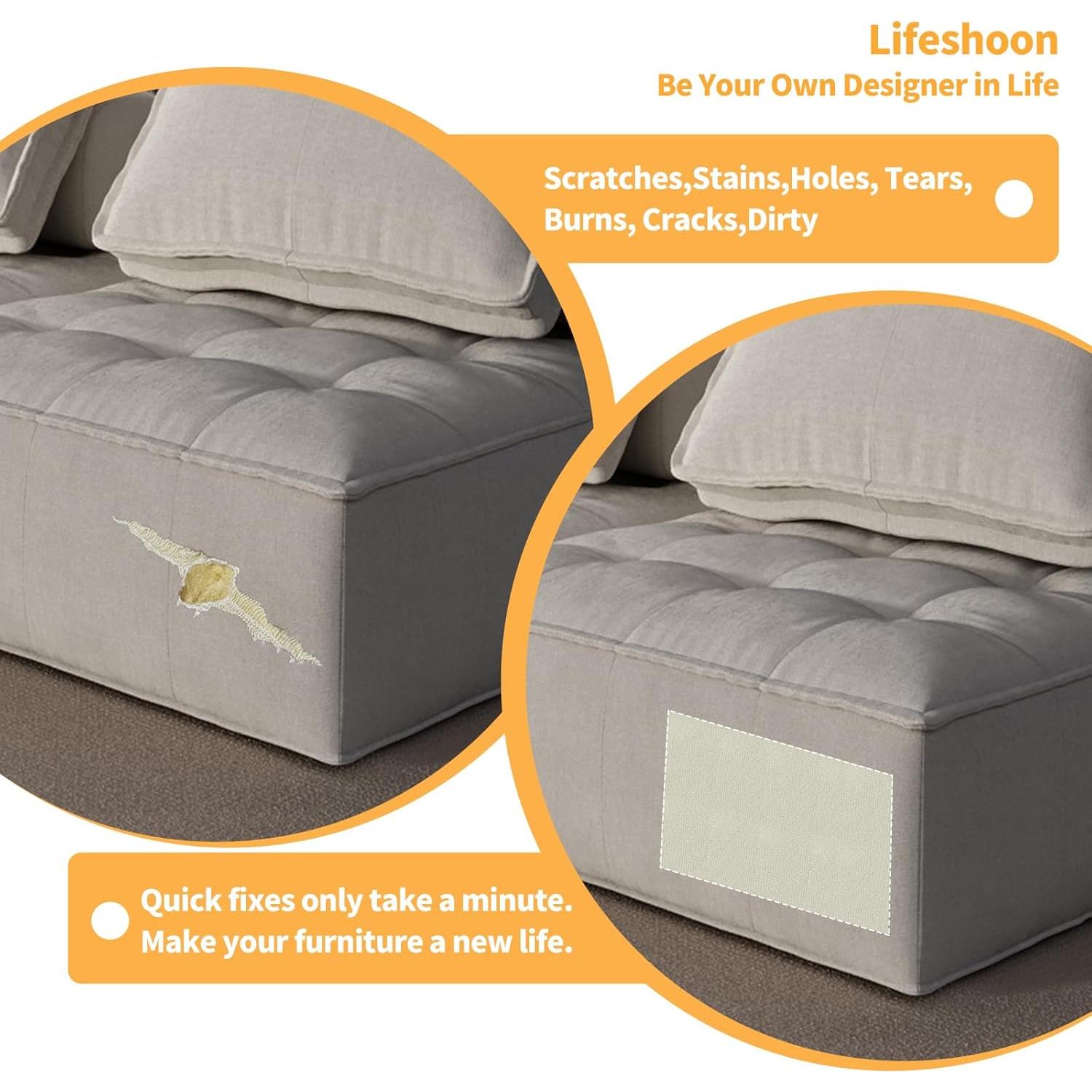 Parche Autoadhesivo de Lona Beige Lifeshoon 8.9x200.7 cm