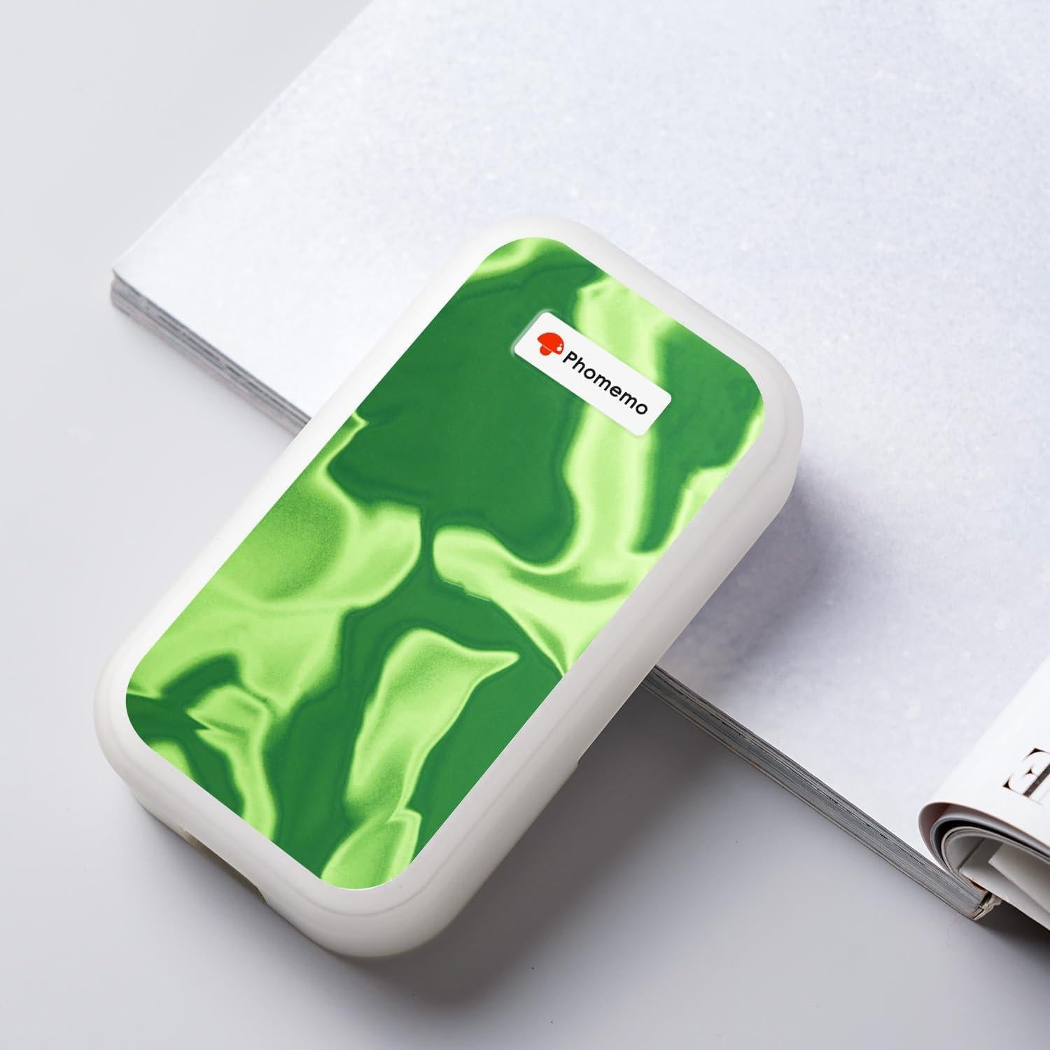 Funda de Silicona Verde Arrugada para Etiquetadora Phomemo D30