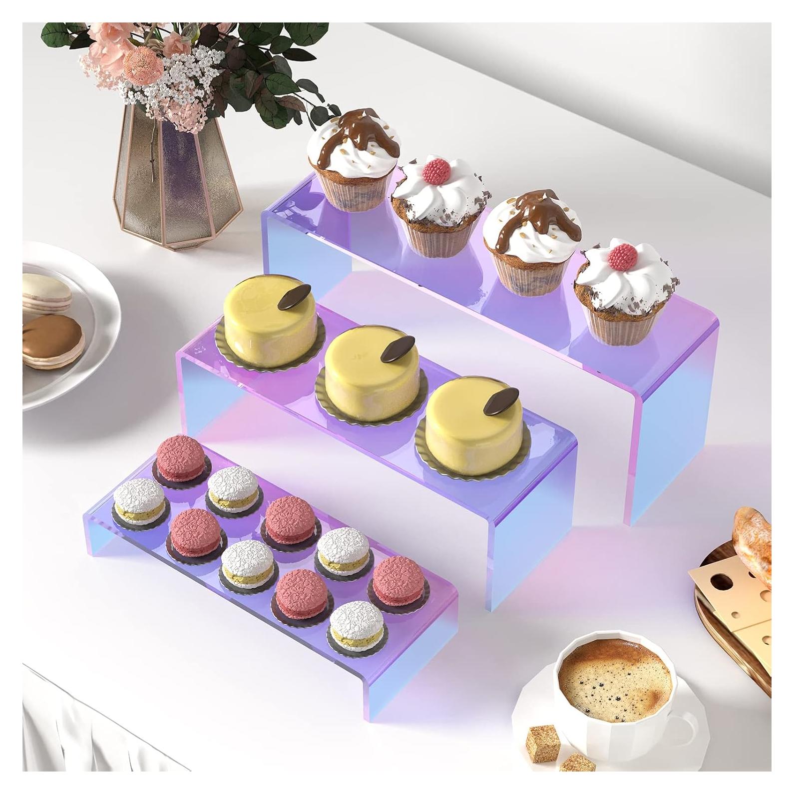 Soportes Acrílicos Iridiscentes HAOWUJIN 6 Pcs 14x7.6 cm