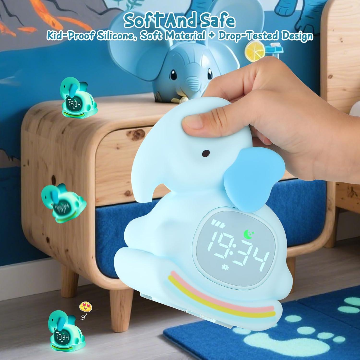 Reloj Despertador Elefante Ollycasa con Luz Nocturna RGB