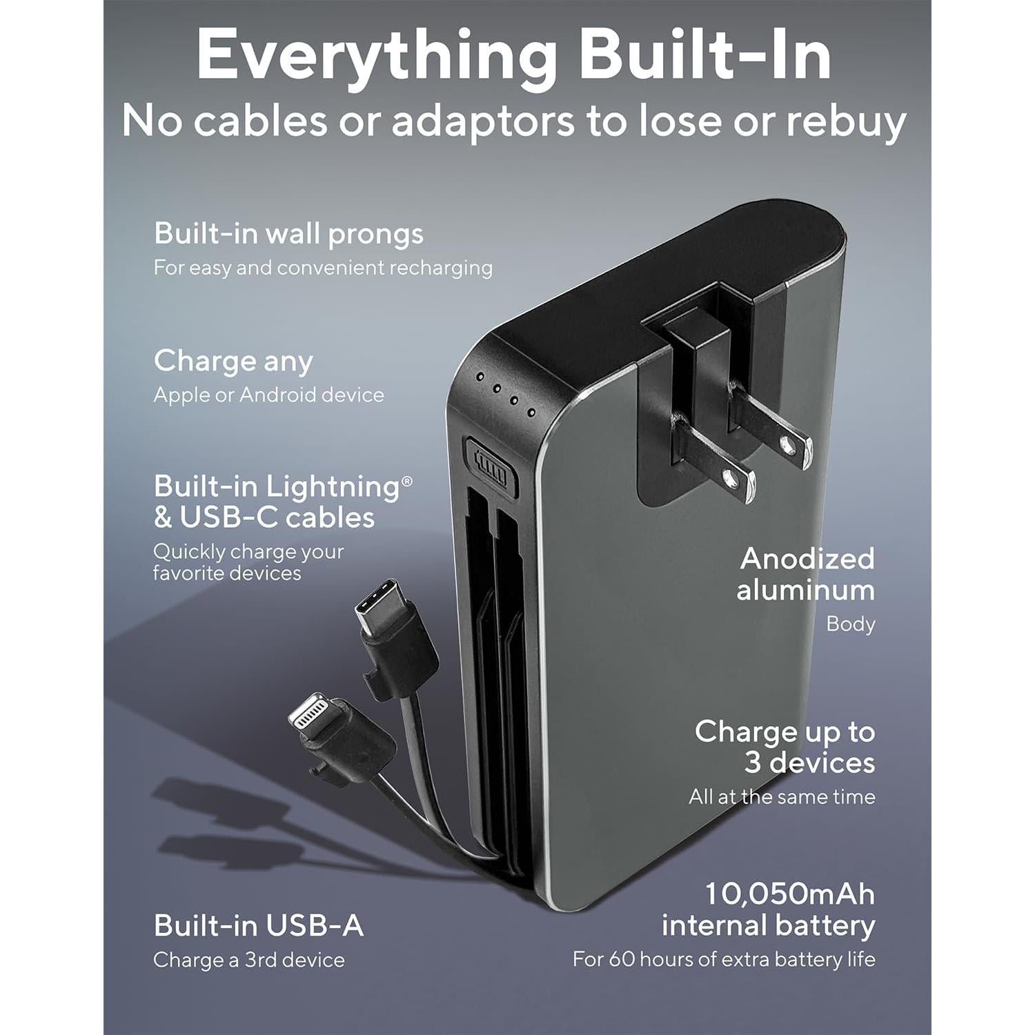 Cargador Portátil myCharge HubMax 10050mAh Carga Rápida