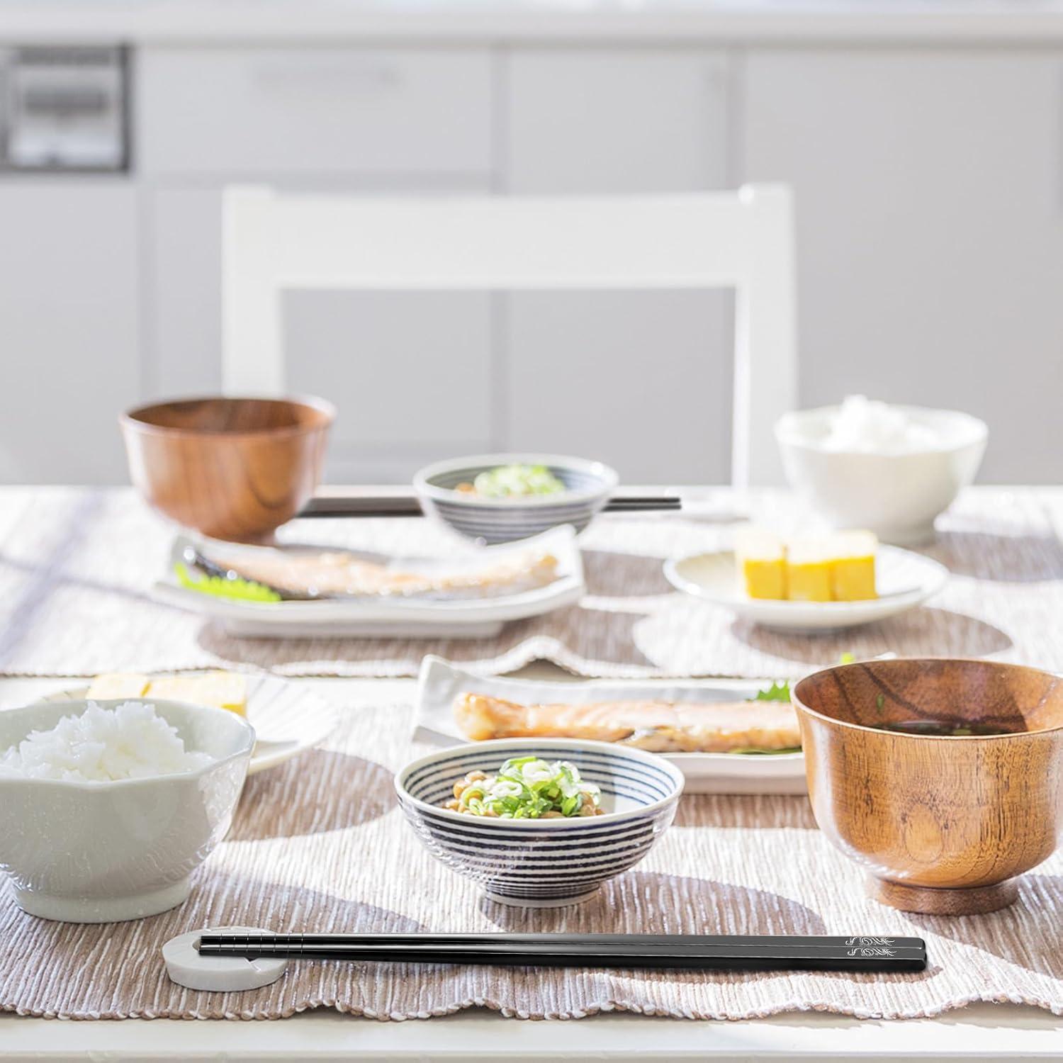 Palillos de Titanio Youda 1 Par con Estuche Negro 23 cm