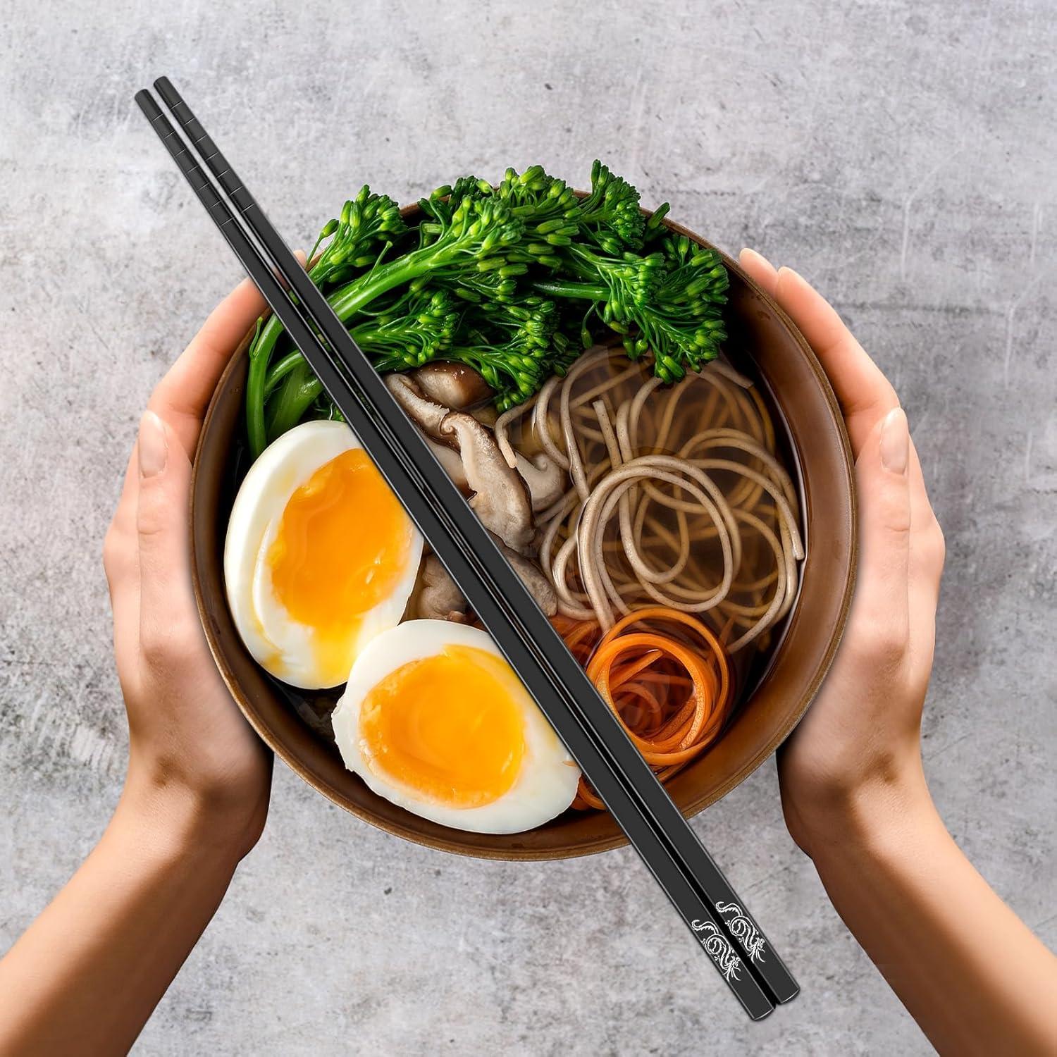 Palillos de Titanio Youda 1 Par con Estuche Negro 23 cm